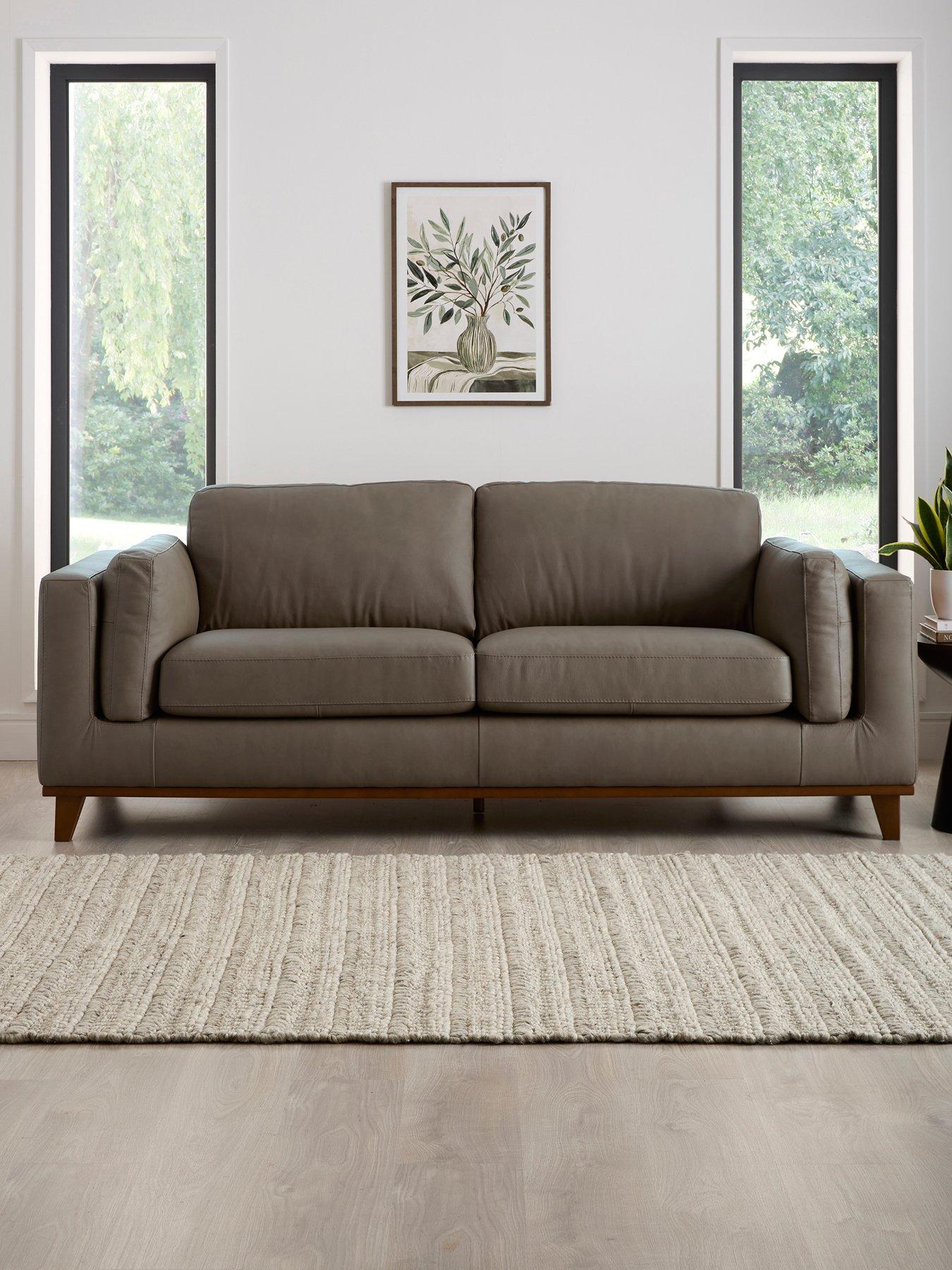 The Very Collection Chiswick Italian Leather 3 Seater Sofa - FSC® Certified