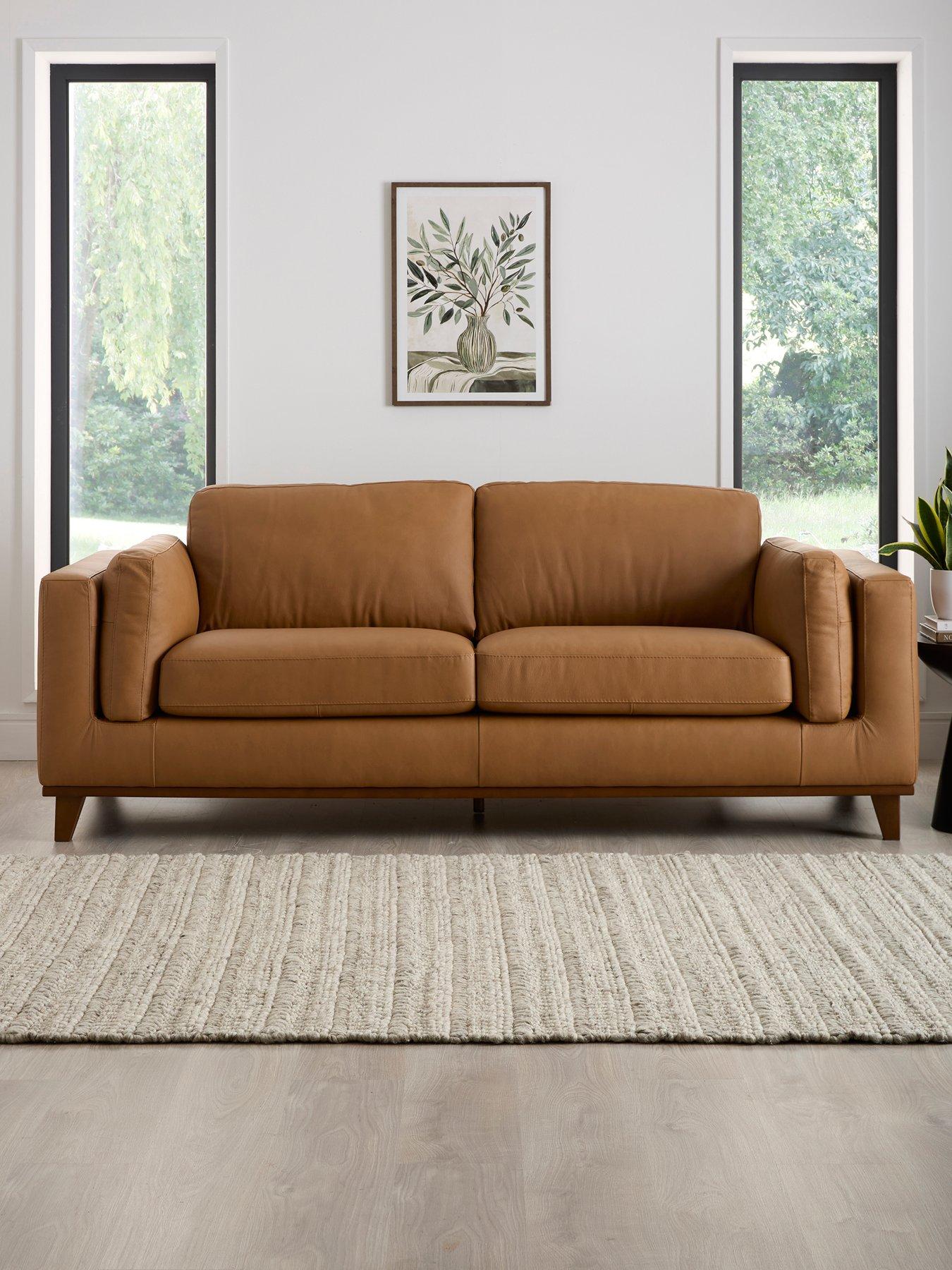 The Very Collection Chiswick Italian Leather 3 Seater Sofa - FSC® Certified