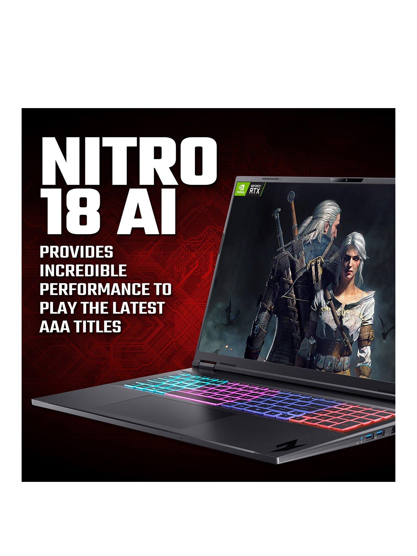  image of acer-nitro-18-gaming-laptop-geforce-rtx-5070-ti-amd-ryzen-ai-7-16gb-ram-1tb-16in