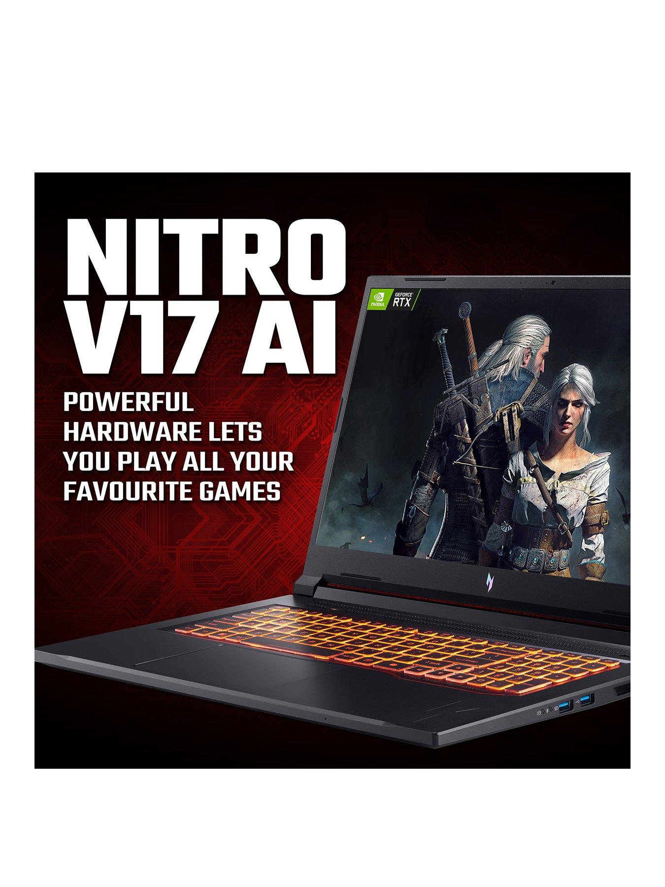  image of acer-nitro-v17-gaming-laptop-geforce-rtx-5060-amd-ryzen-7-16gb-ram-1tb-173in