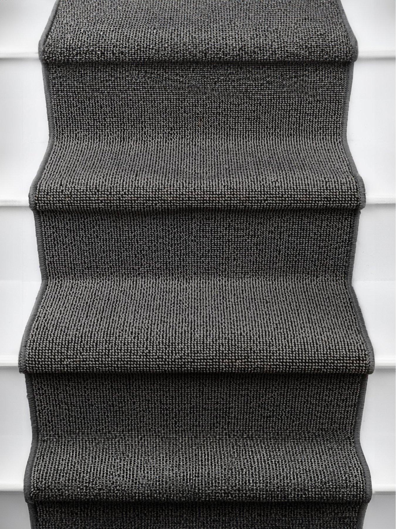 Homemaker Bobble Textured Stair Runner In Dark Grey - 57 X 600 Cm