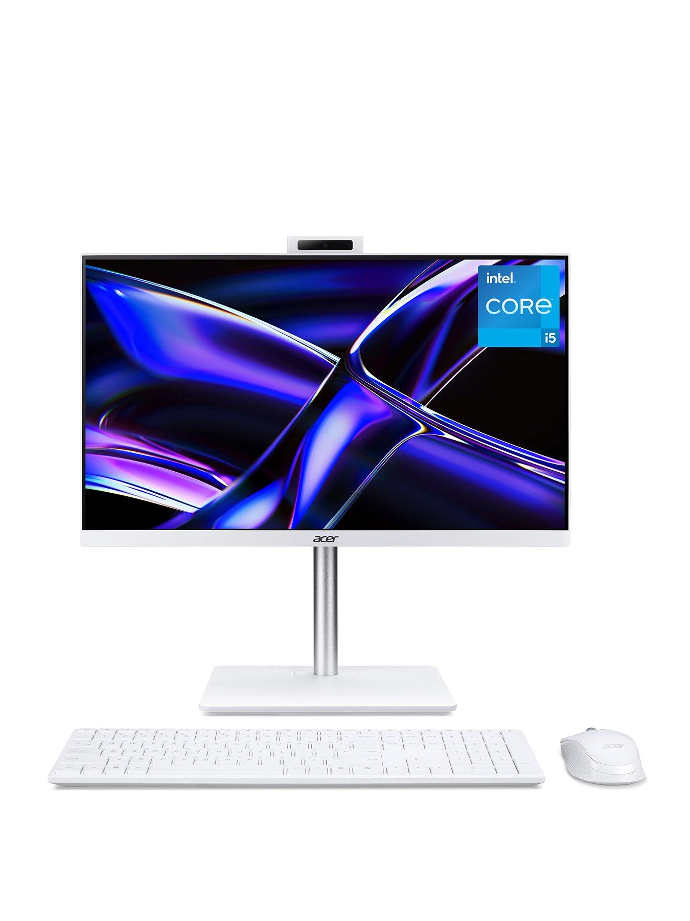 front image of acer-aspire-c24-a-aio-desktop-intel-core-i5-8gb-ram-1tb-24in-white