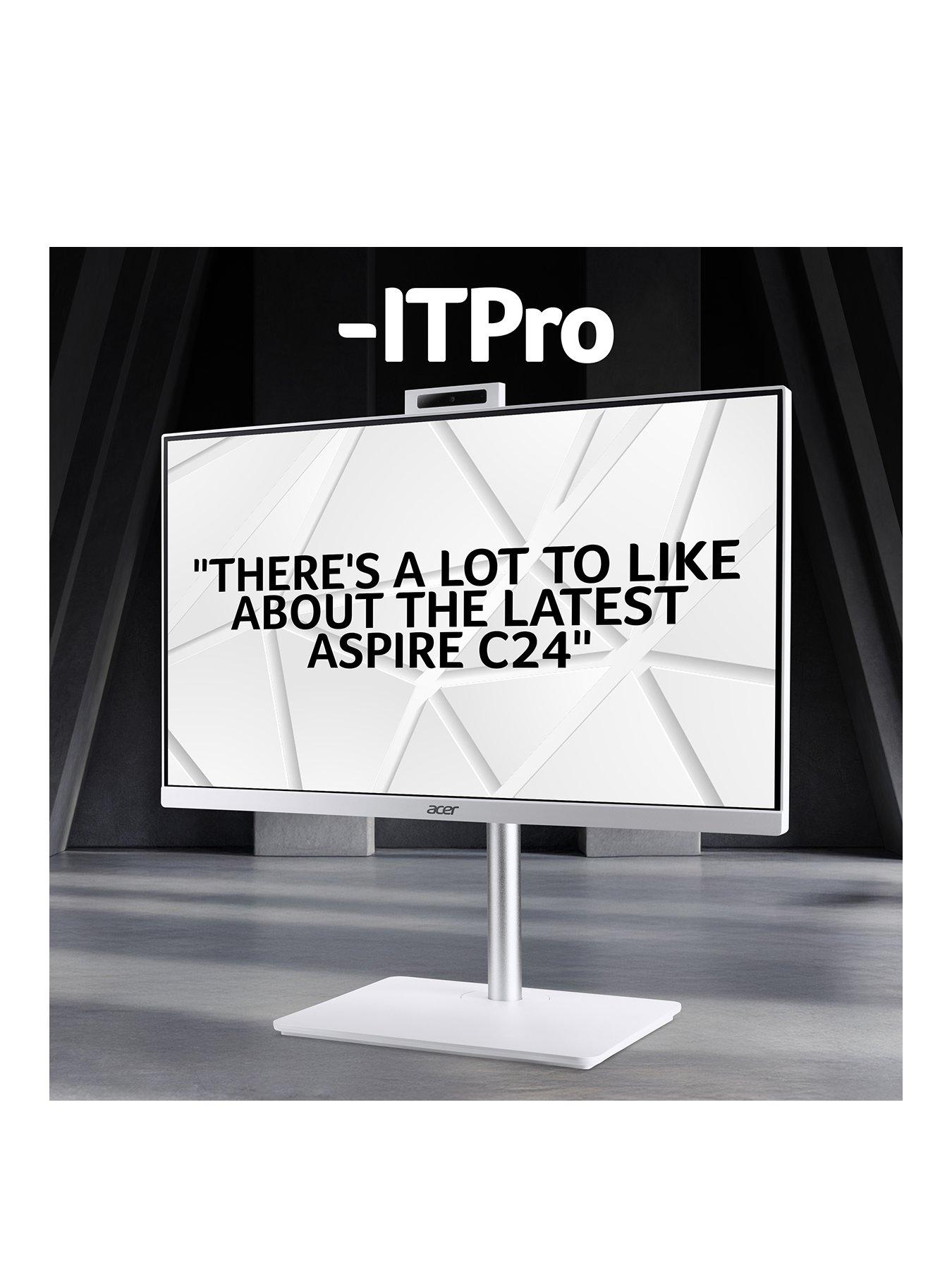  image of acer-aspire-c24-a-aio-desktop-intel-core-i5-8gb-ram-1tb-24in-white