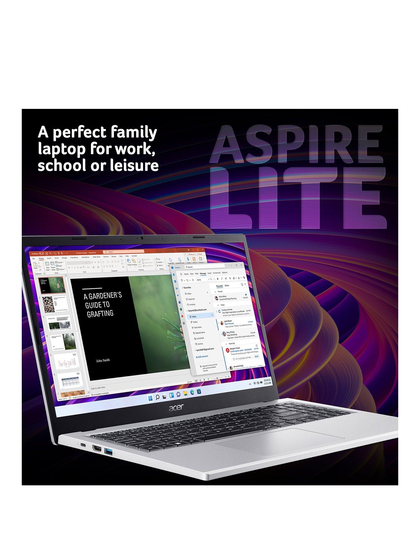 Image 2 of 8 of Acer Aspire Lite - 15.6in - AMD Ryzen 7 - 16GB RAM - 512GB - Silver
