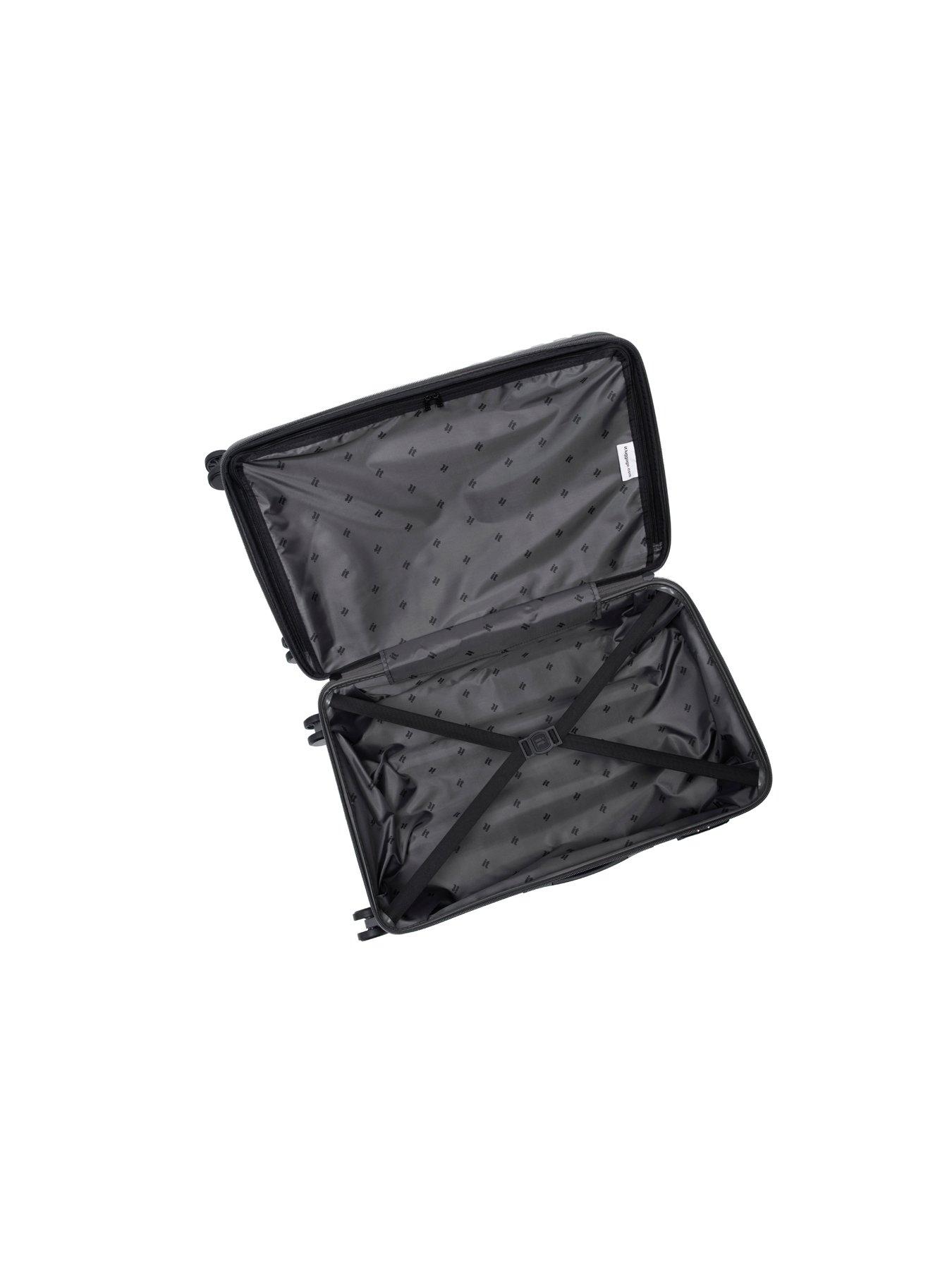 Image 7 of 7 of it Luggage Jumbo Charcoal 3pc Suitcase Set