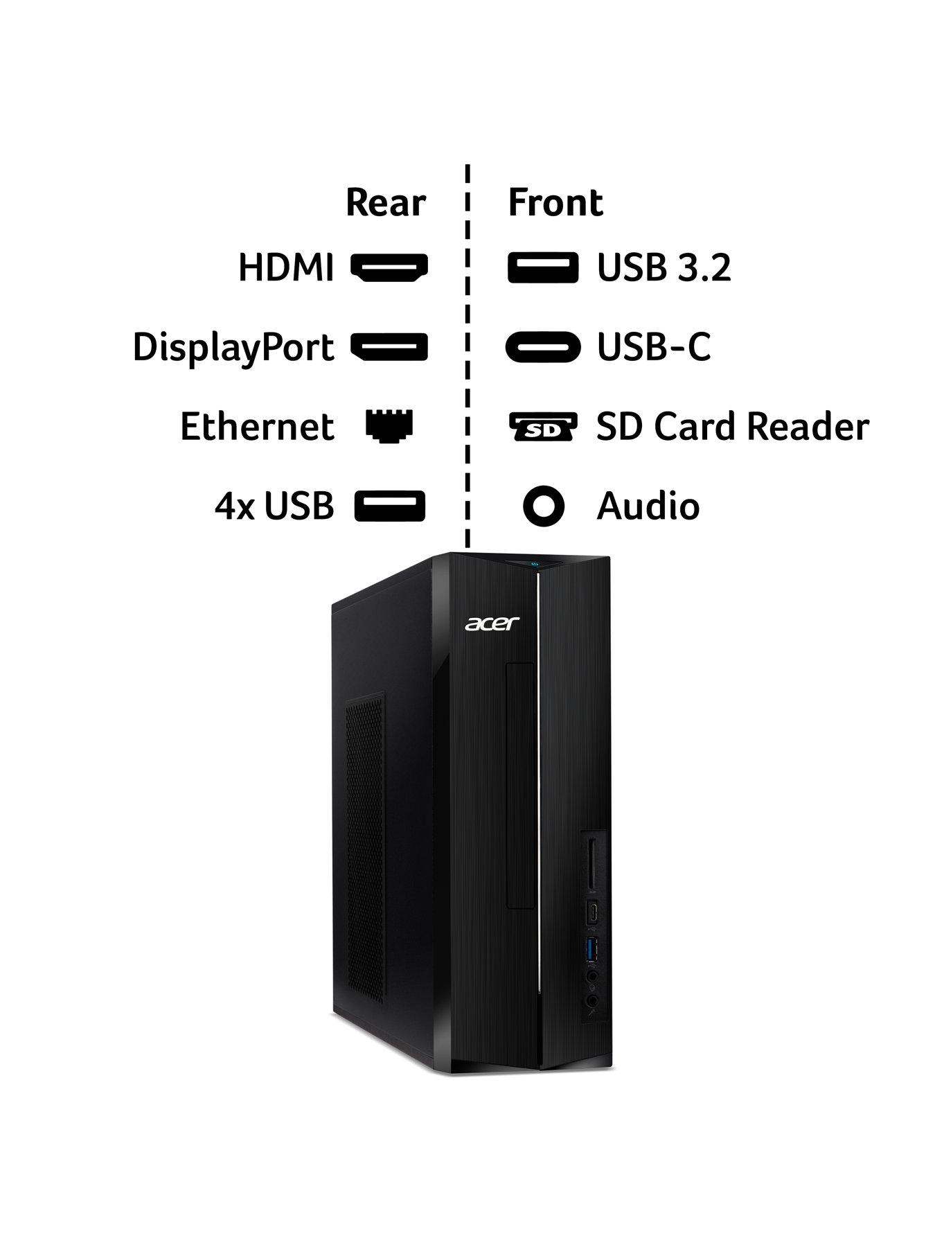 Image 6 of 7 of Acer Aspire XC-1710 Desktop PC&nbsp;- Intel Core i3,&nbsp;8GB RAM,&nbsp;512GB SSD - Black