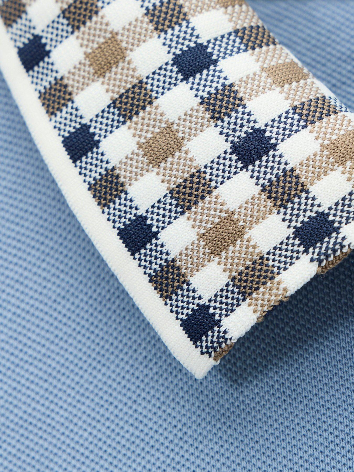  image of weekend-offender-lindley-long-sleeve-polo-shirt-blue