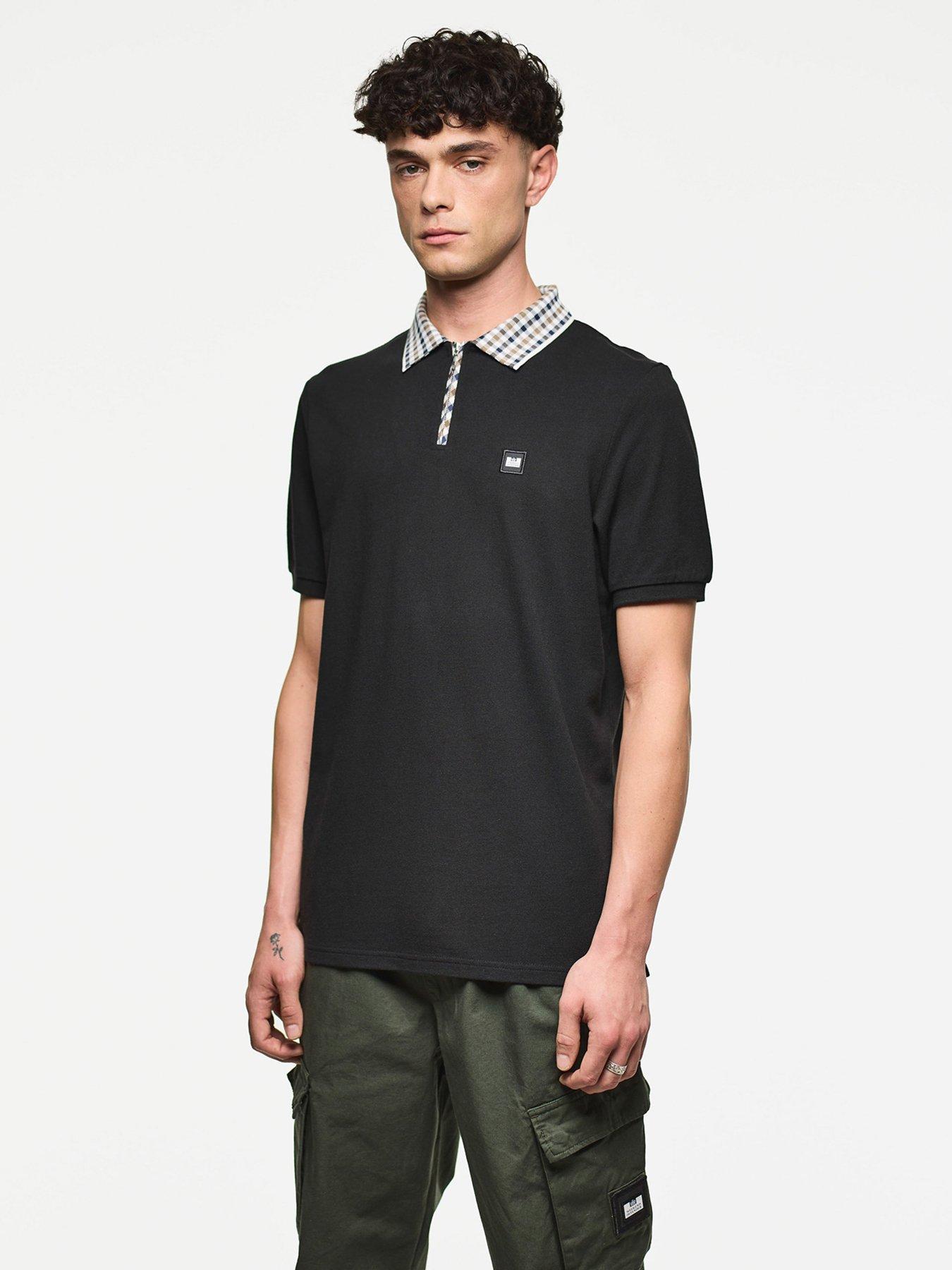 Image 1 of 6 of Weekend Offender Lachine Short Sleeve Polo Shirt - Black