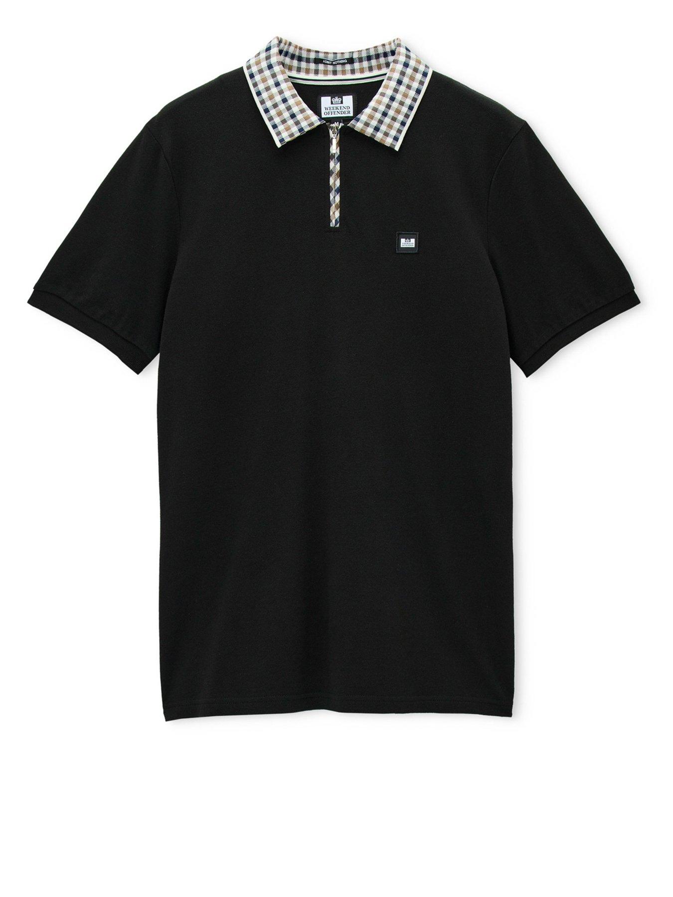 Image 4 of 6 of Weekend Offender Lachine Short Sleeve Polo Shirt - Black