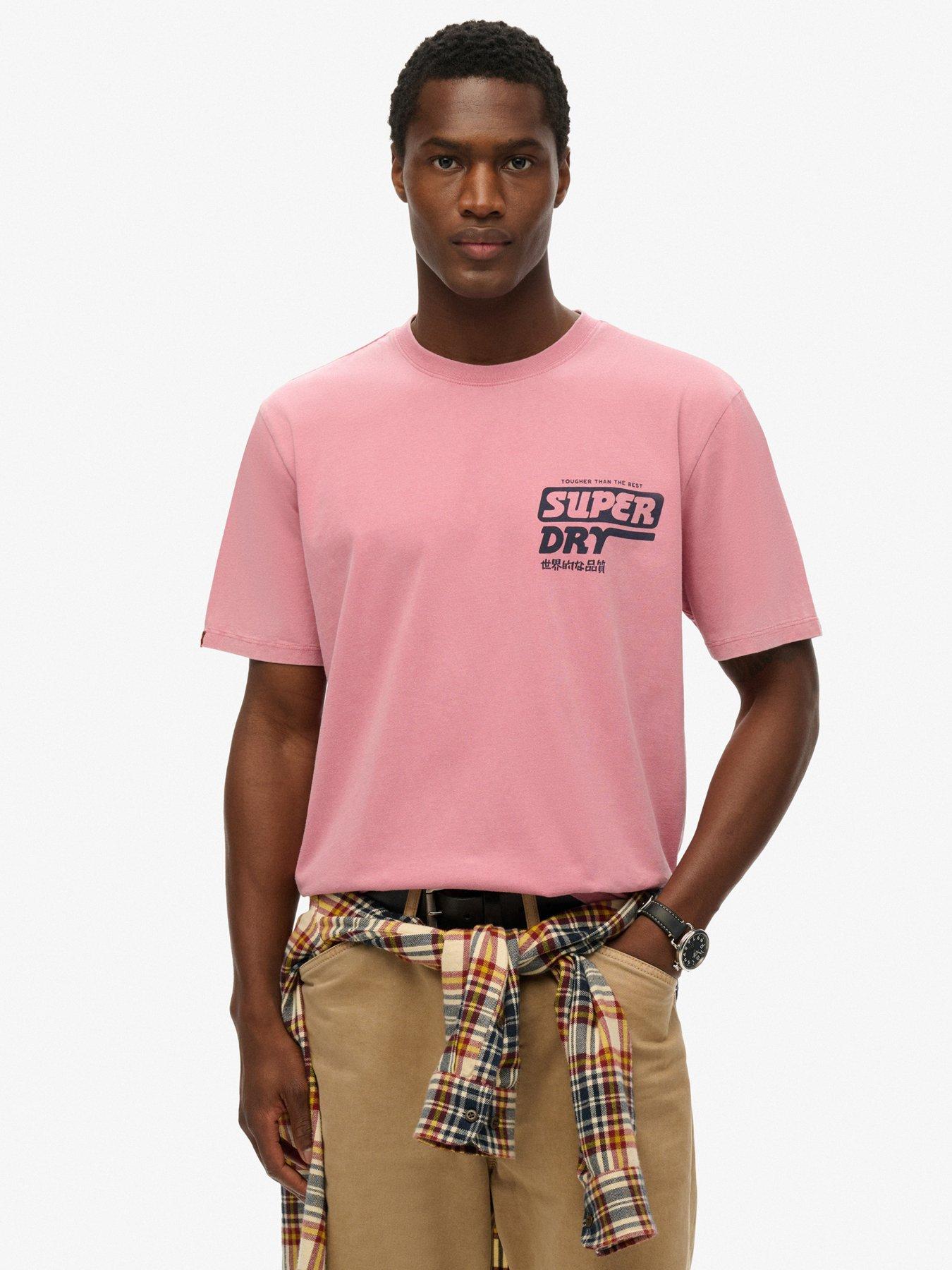 Image 1 of 5 of Superdry Trade Tools Loose Fit Back Graphic T-shirt - Pink