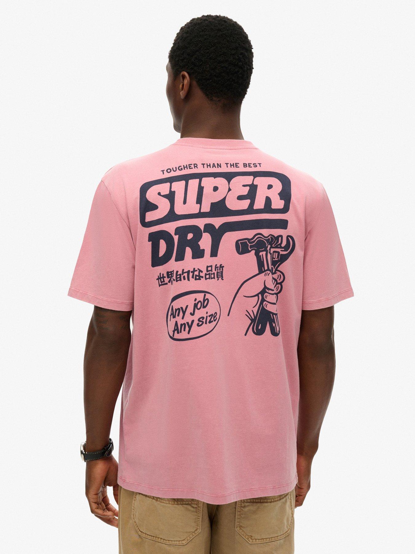 Image 2 of 5 of Superdry Trade Tools Loose Fit Back Graphic T-shirt - Pink