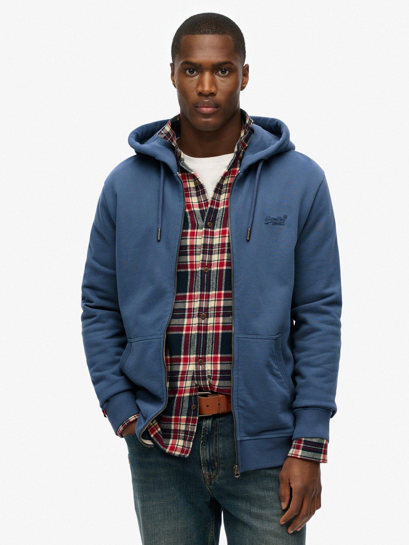 Superdry Essential Logo Zip Hoodie - Blue