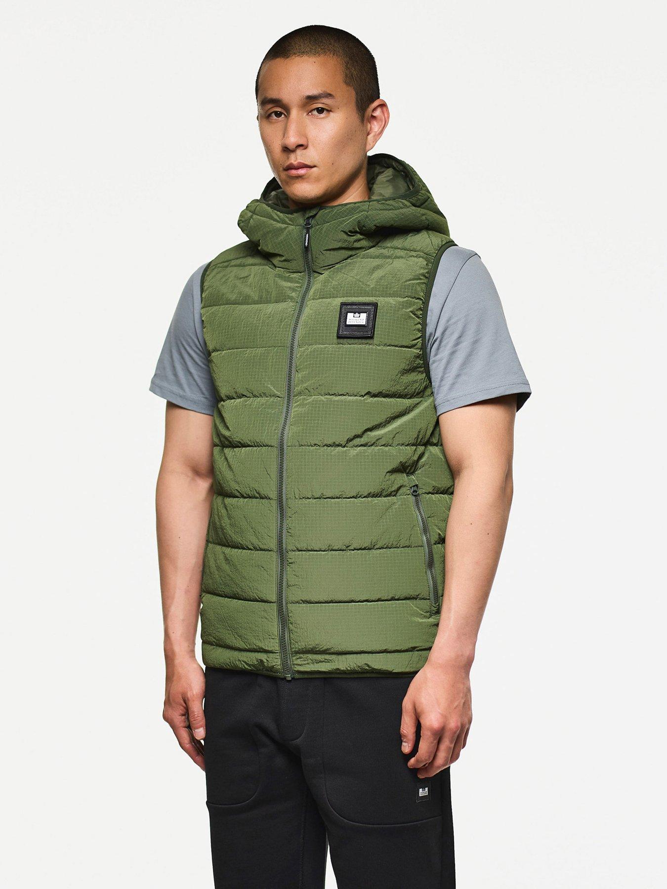 undefined Toronto Padded Ripstop Hooded Gilet - Khaki
