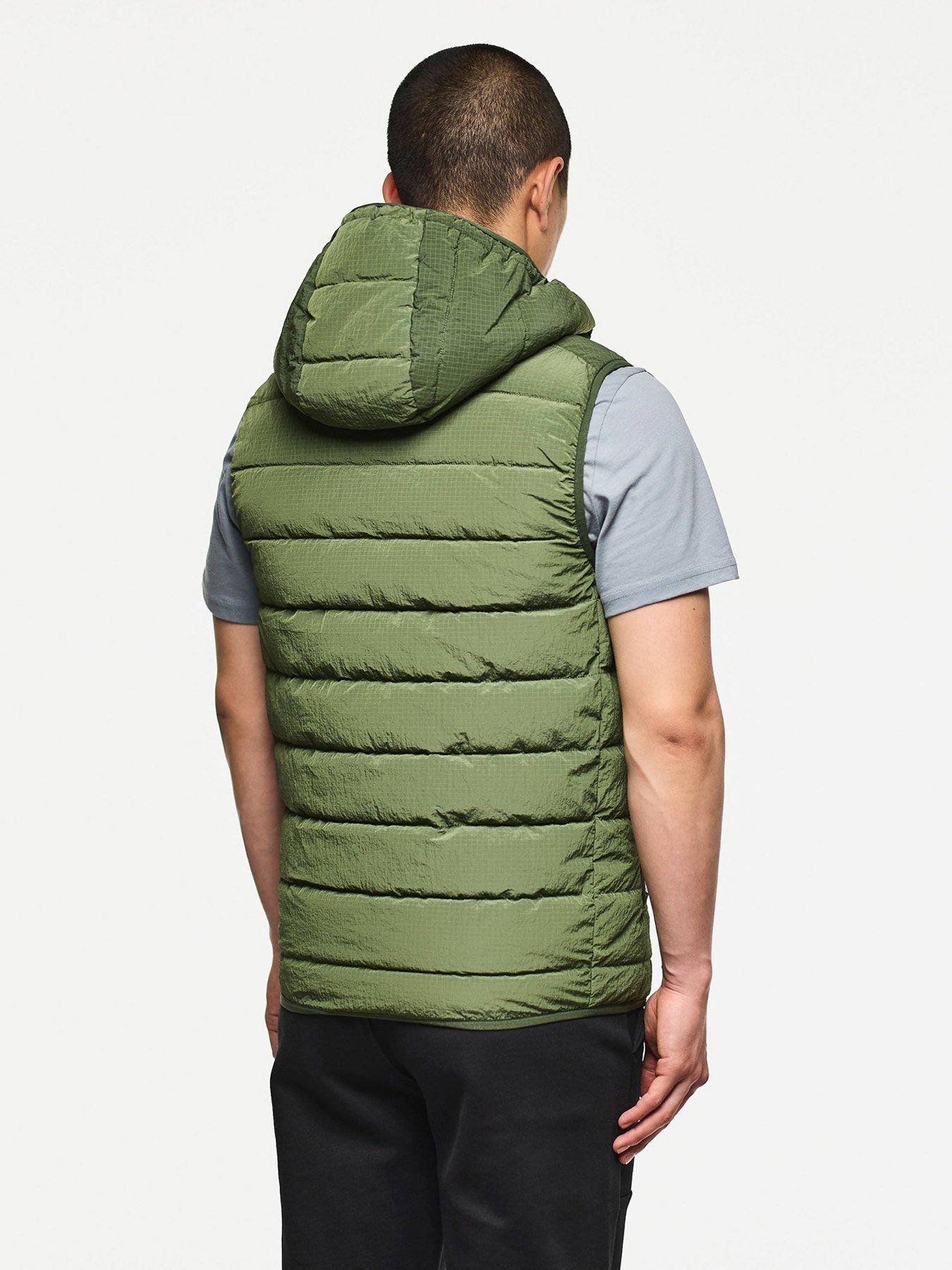 Image 2 of 5 of Weekend Offender Toronto Padded Ripstop Hooded Gilet - Green