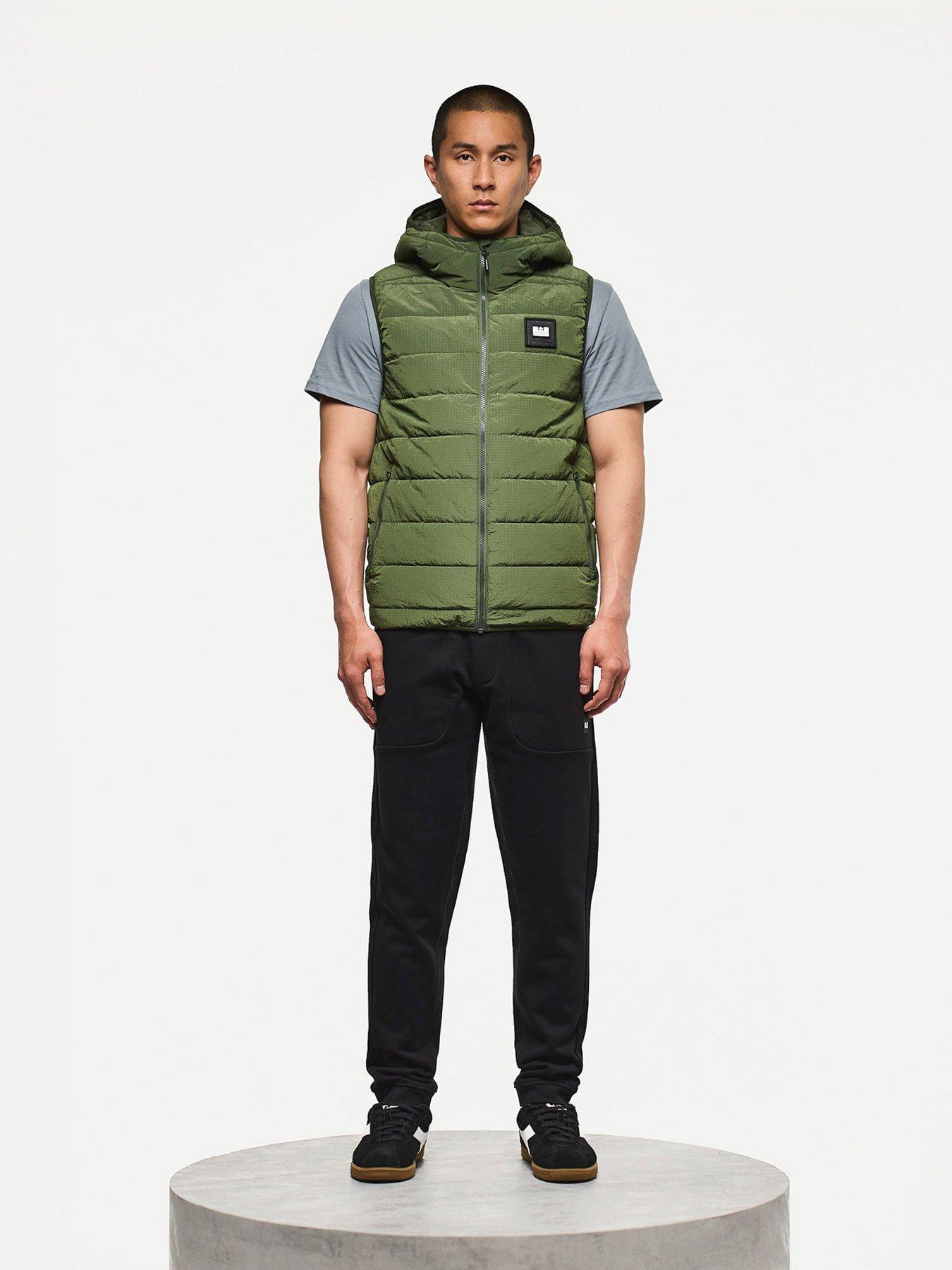 Image 3 of 5 of Weekend Offender Toronto Padded Ripstop Hooded Gilet - Green
