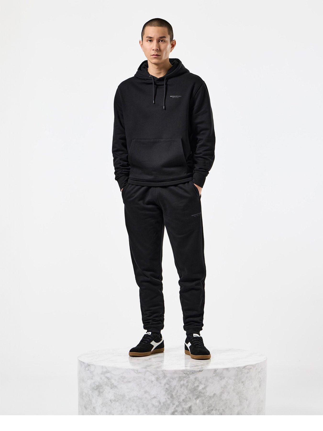 Image 1 of 4 of Weekend Offender Bronx Classic Hooded Tracksuit - Black