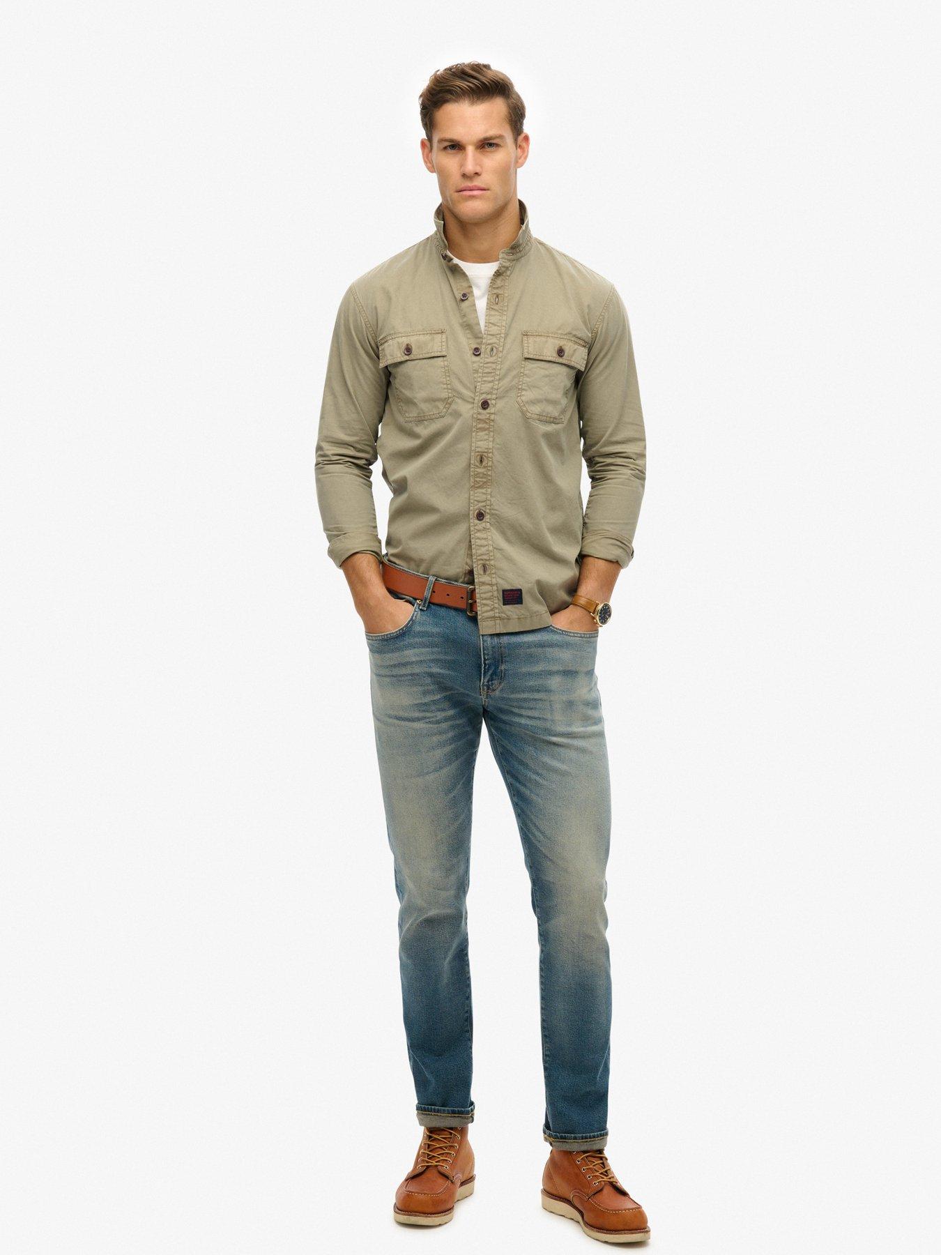 Image 3 of 5 of Superdry Military Long Sleeve Shirt - Khaki