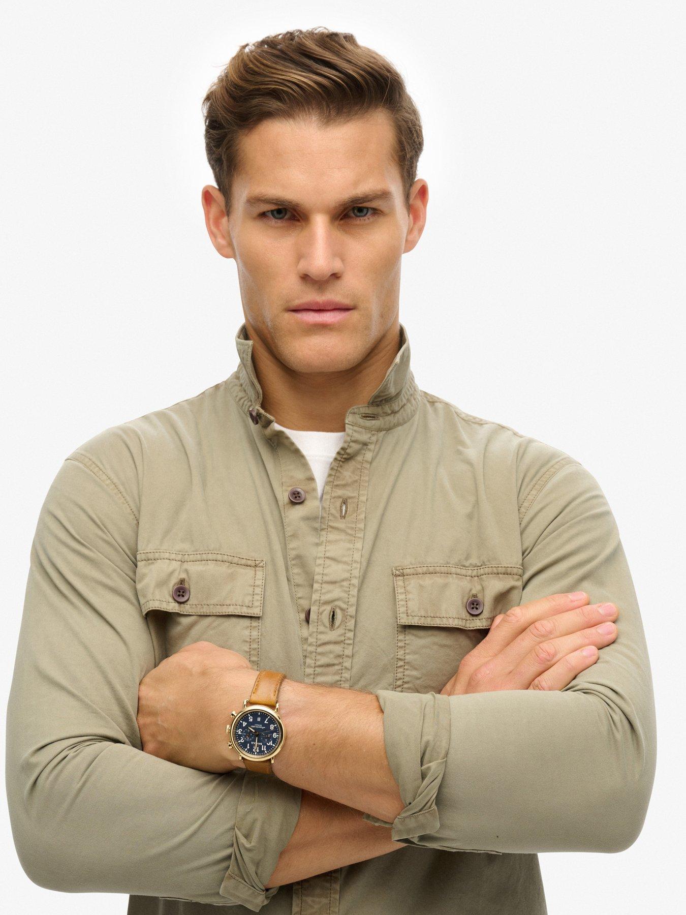 Image 4 of 5 of Superdry Military Long Sleeve Shirt - Khaki