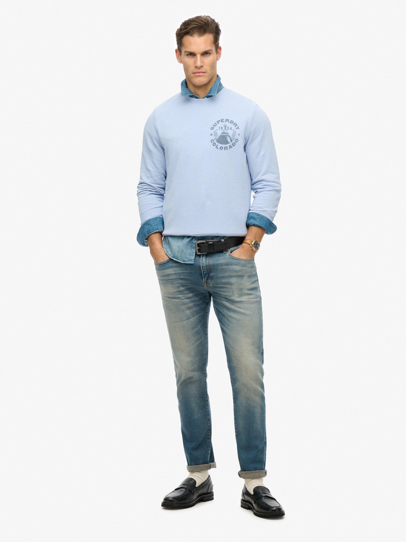  image of superdry-lo-fi-outdoor-mono-back-graphic-sweat