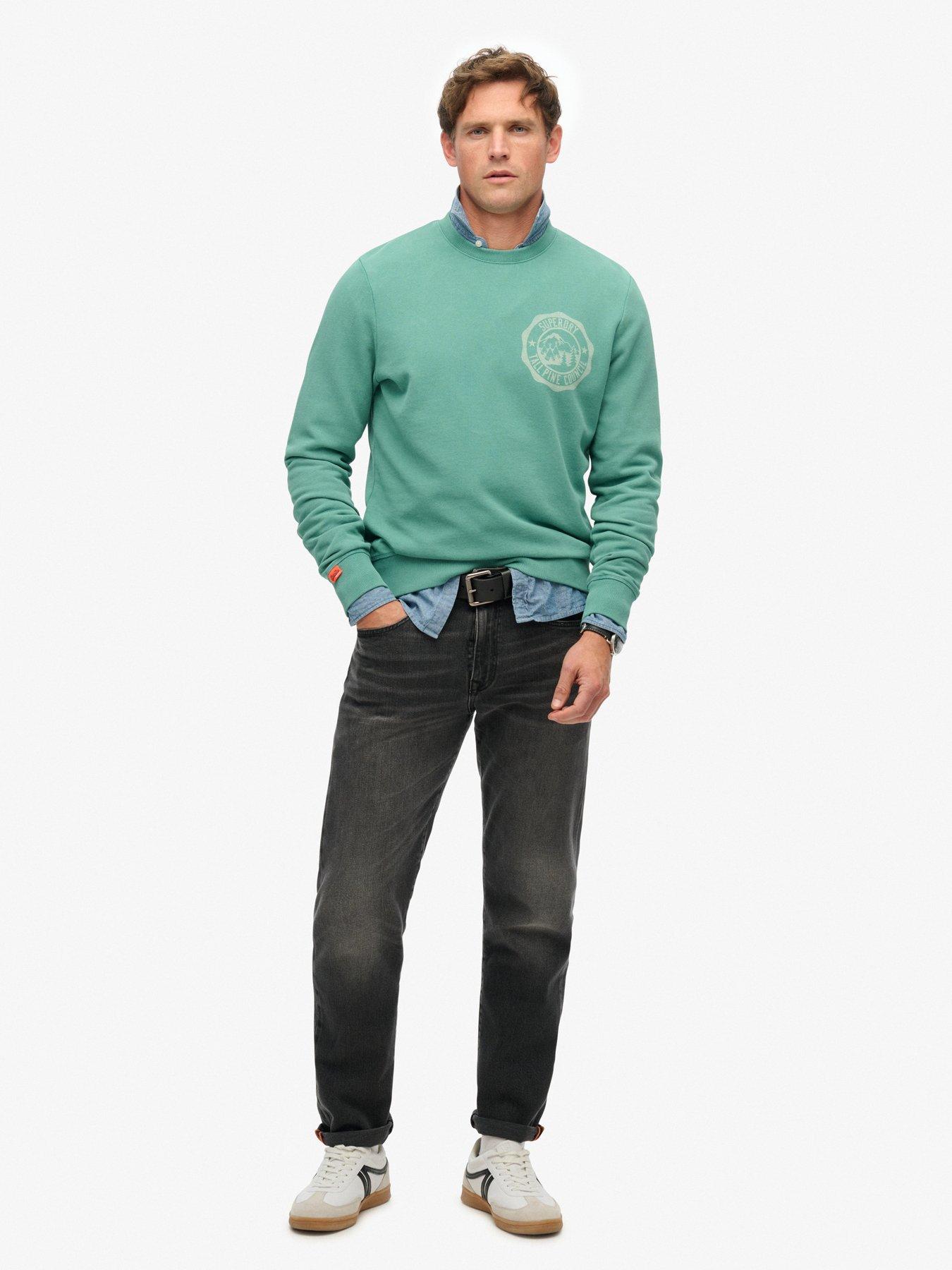  image of superdry-lo-fi-outdoor-mono-back-graphic-sweat