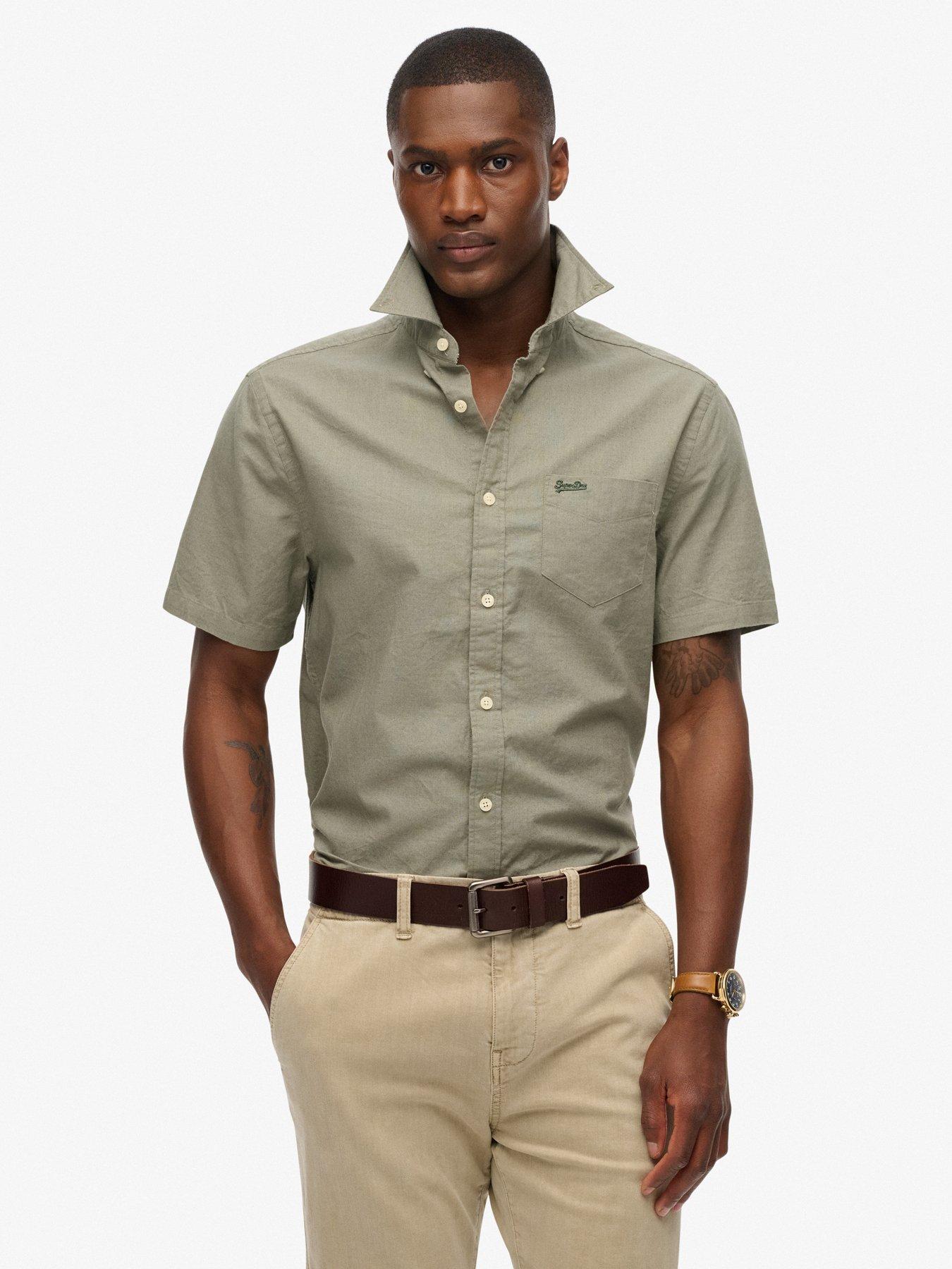 undefined City Essential Linen Blend Short Sleeve Shirt