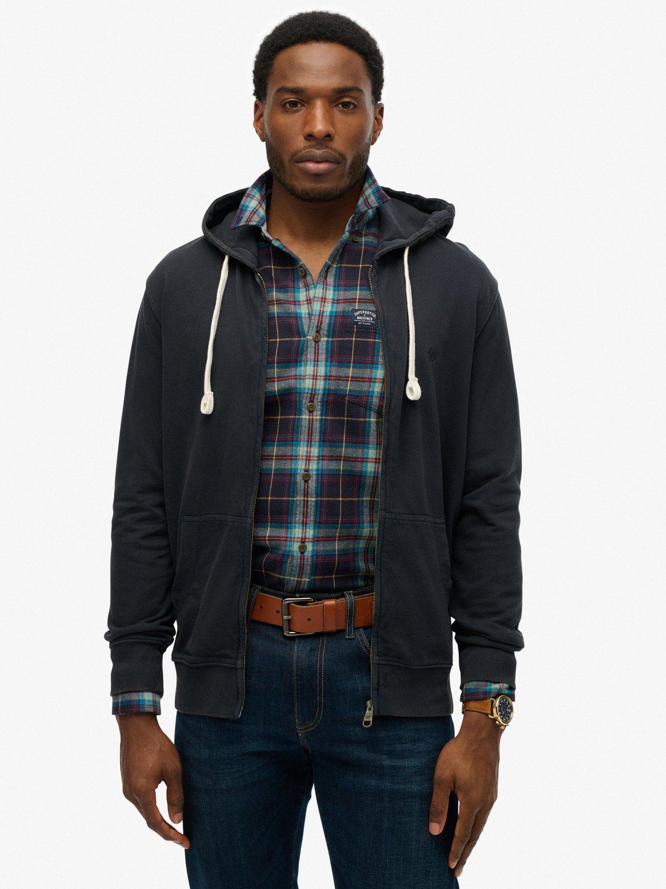 Image 1 of 4 of Superdry Classic Essential Zip Hoodie - Navy