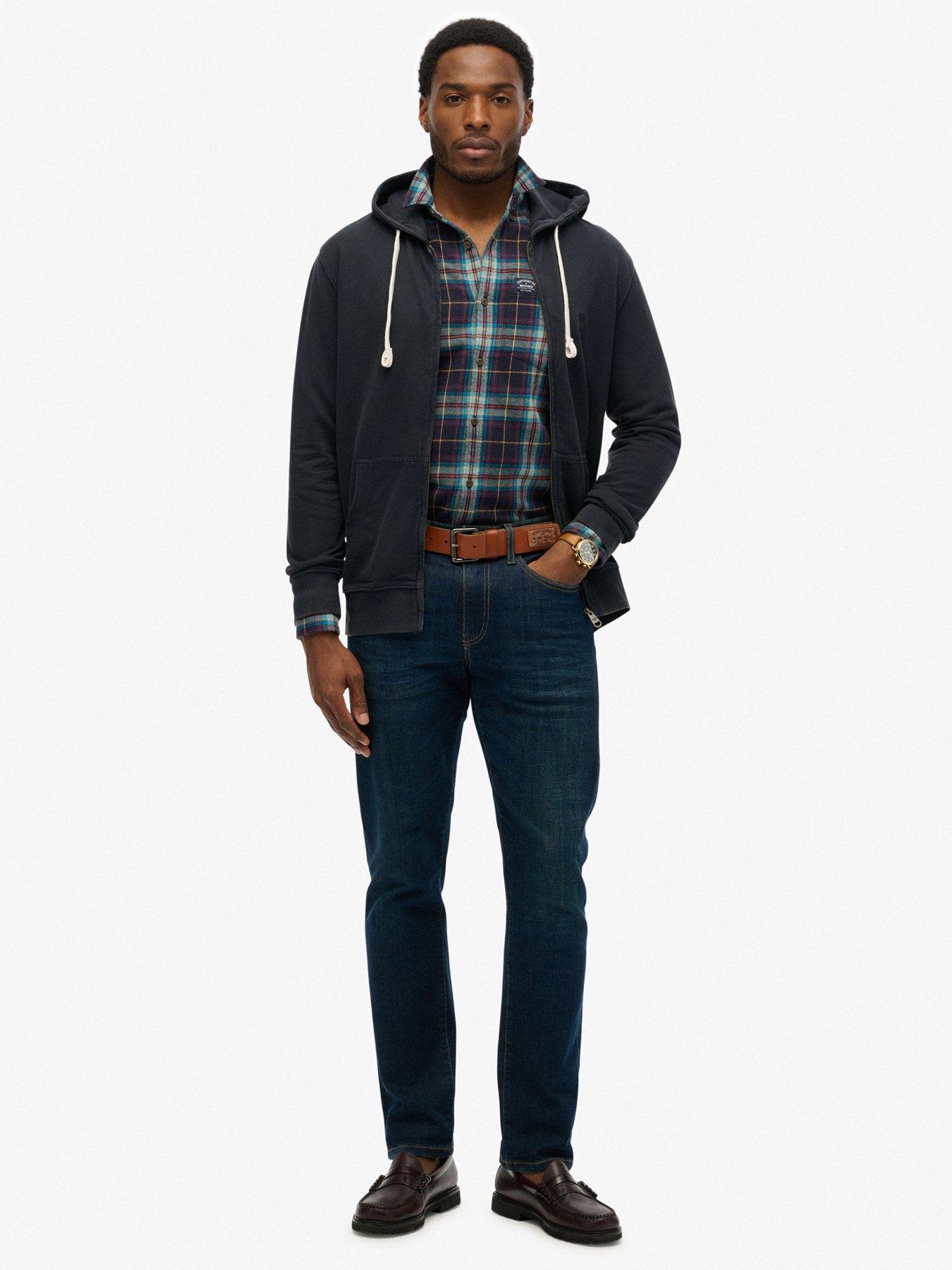 Image 3 of 4 of Superdry Classic Essential Zip Hoodie - Navy