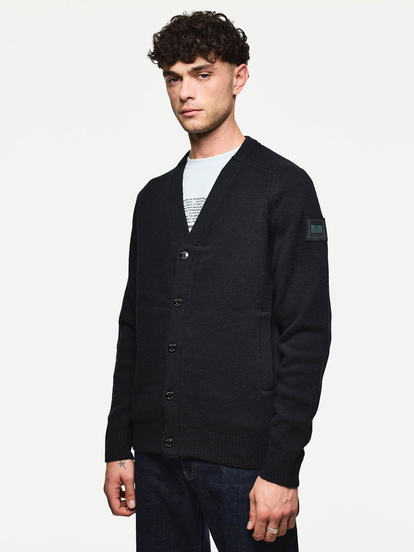 undefined Lauda Knitted Wool Cardigan - Black