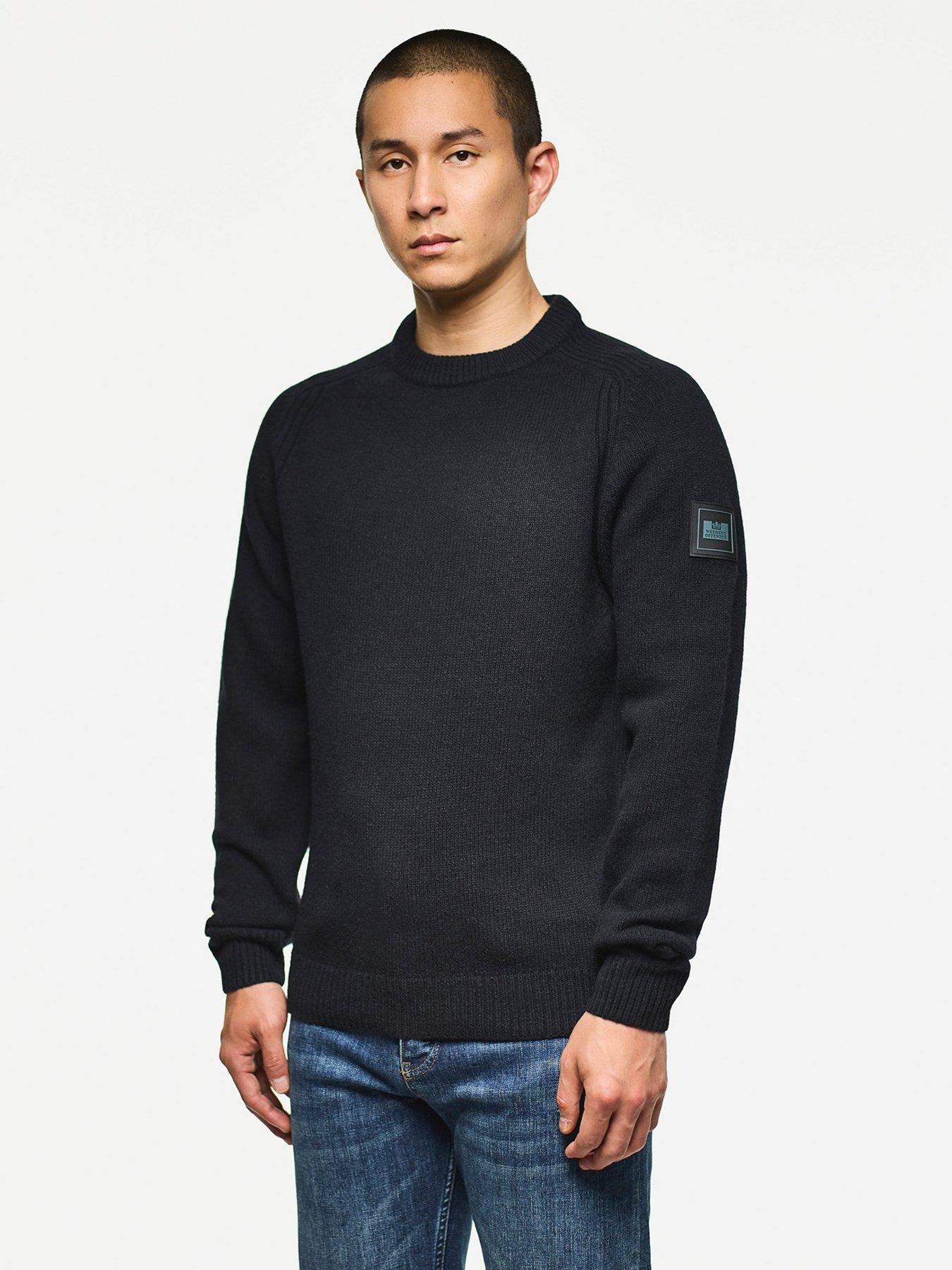 undefined Zagreb Crew Knitted Wool Jumper - Black