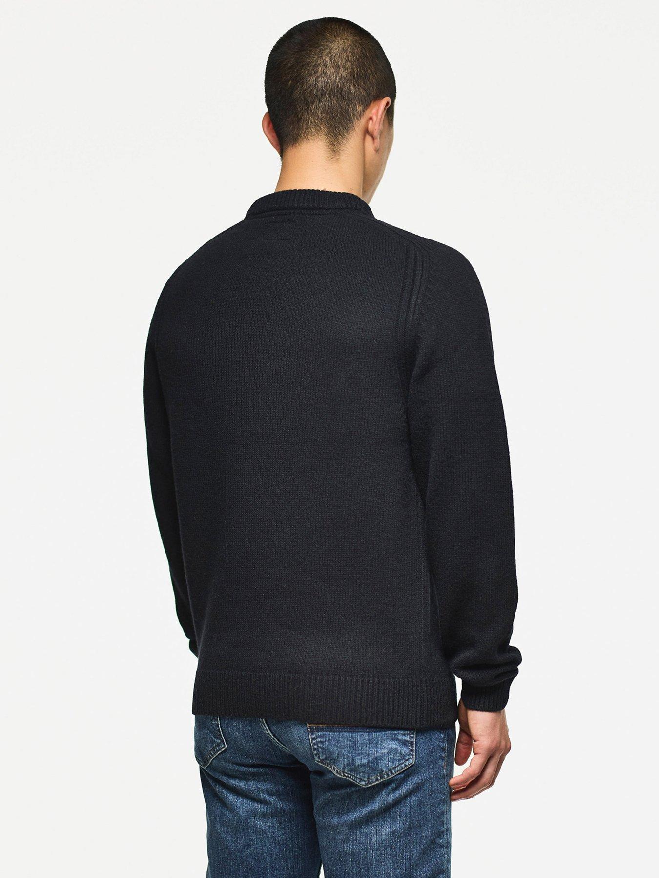 Image 3 of 5 of Weekend Offender Zagreb Crew Knitted Wool Jumper - Black