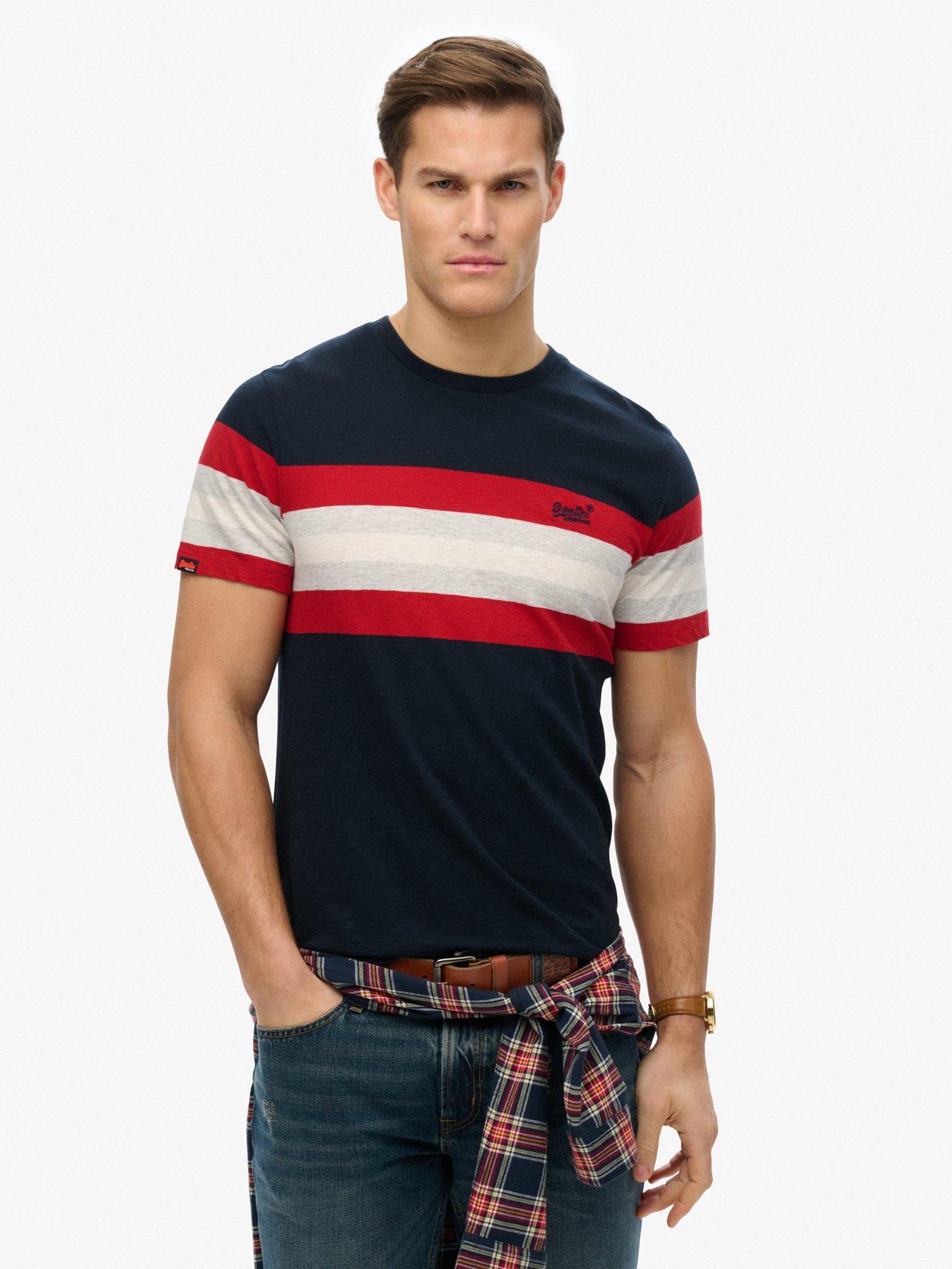 undefined Essential 3 Stripe T-shirt - Navy
