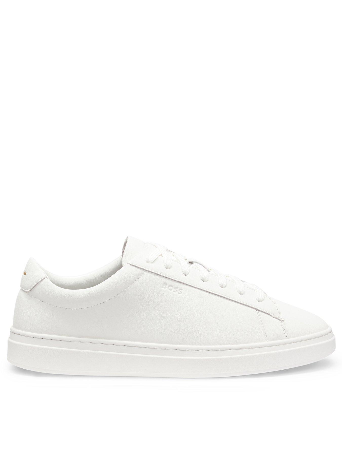 BOSS Kieran Tenn Leather Trainers - White