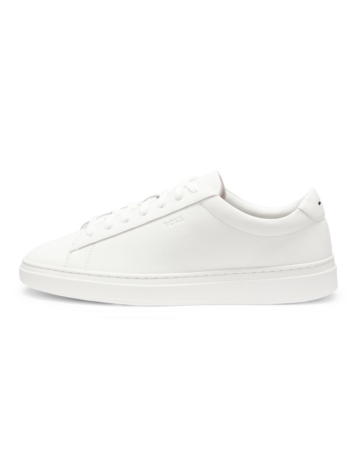 Image 7 of 7 of BOSS Kieran Tenn Leather Trainers - White