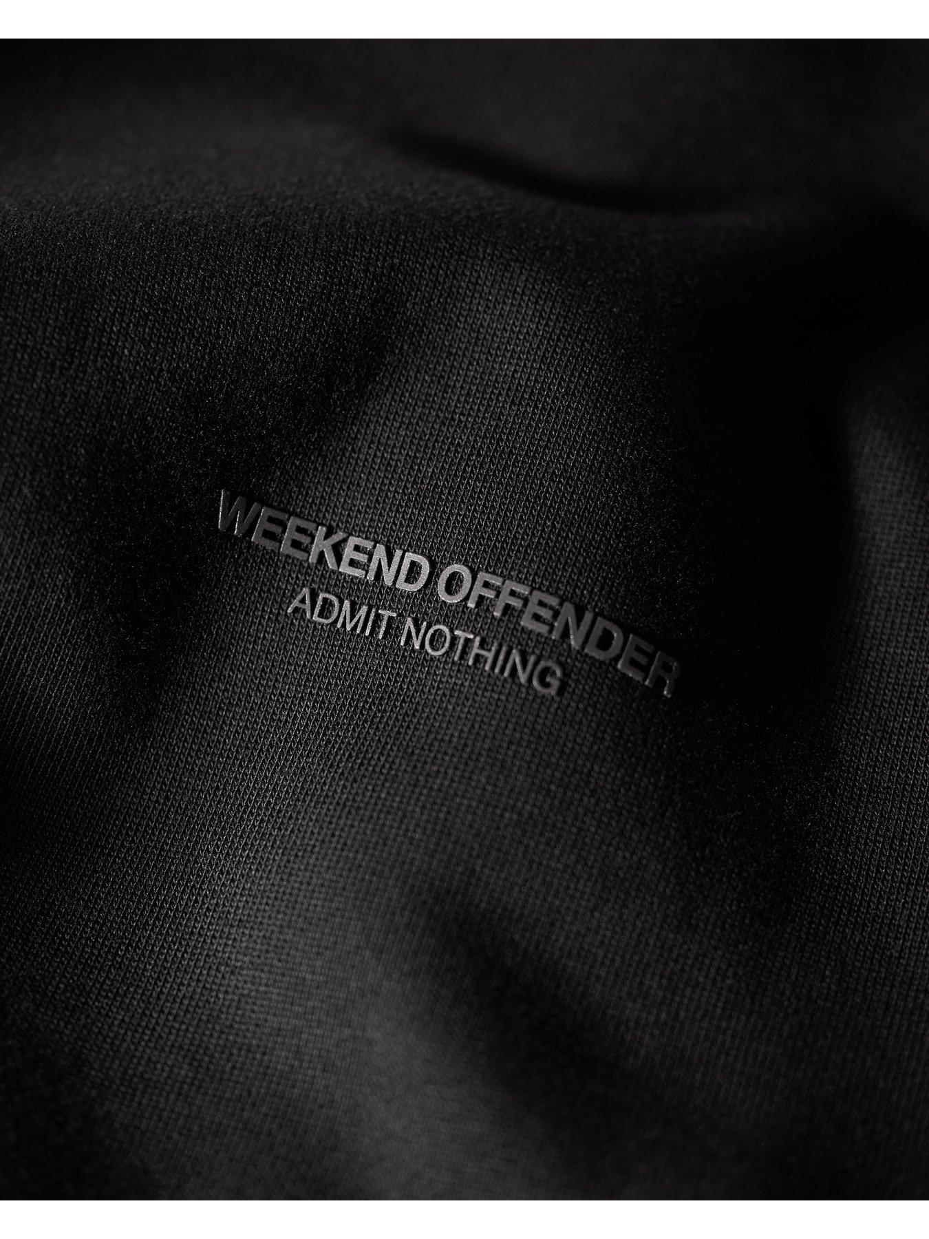 Image 4 of 4 of Weekend Offender Harlem Classic Crew Tracksuit - Black
