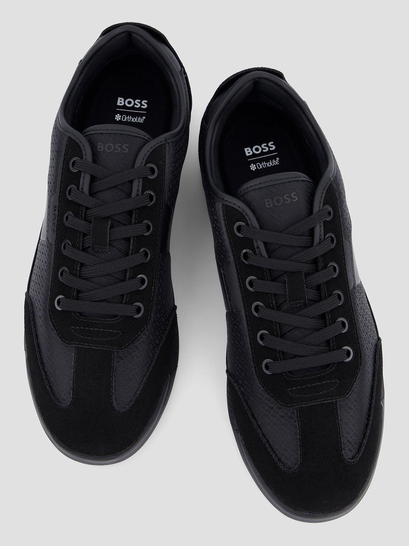 image of boss-nitan-low-profile-monogram-trainers-black