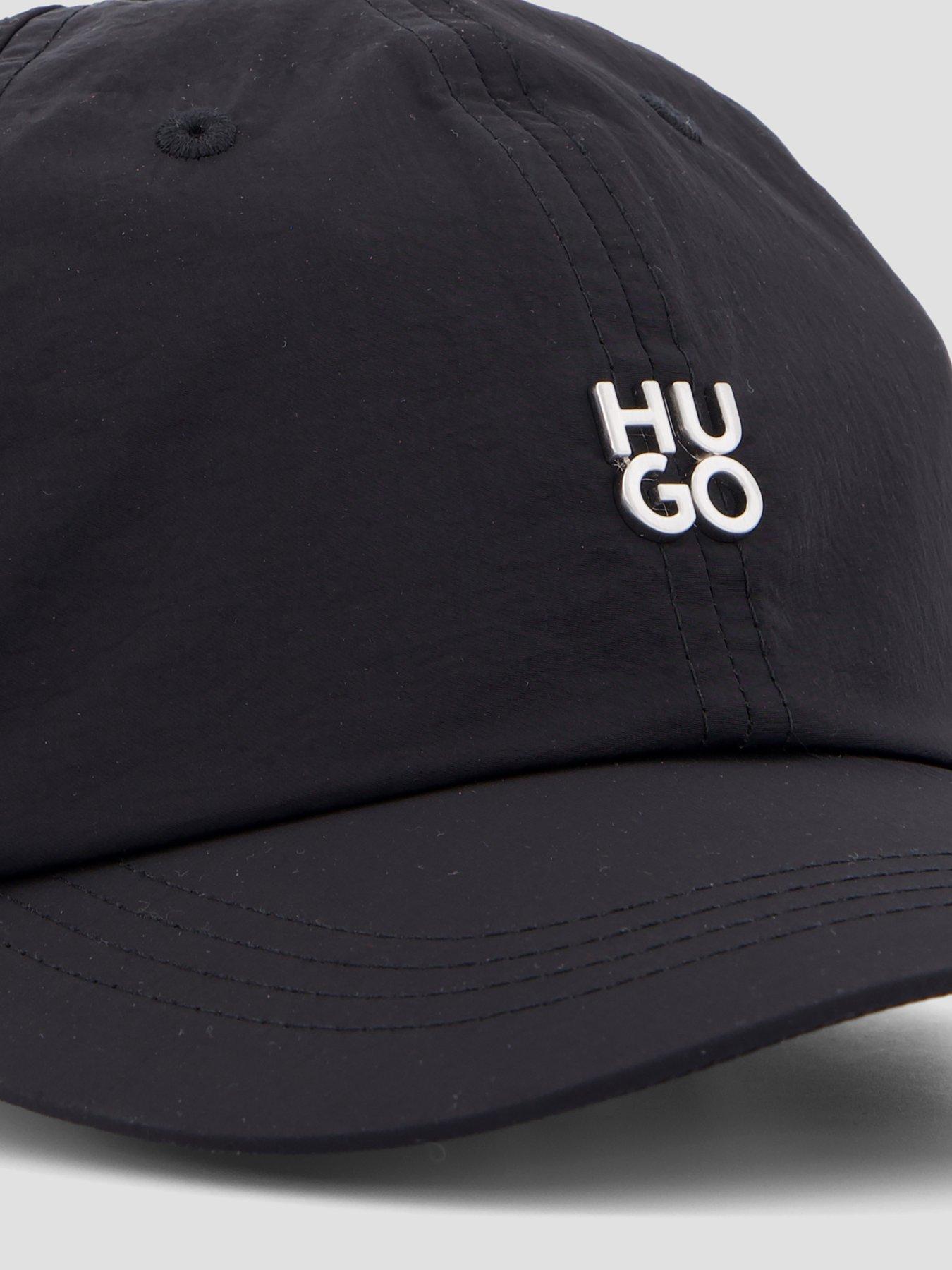  image of hugo-nickel-stacked-logo-baseball-cap-black