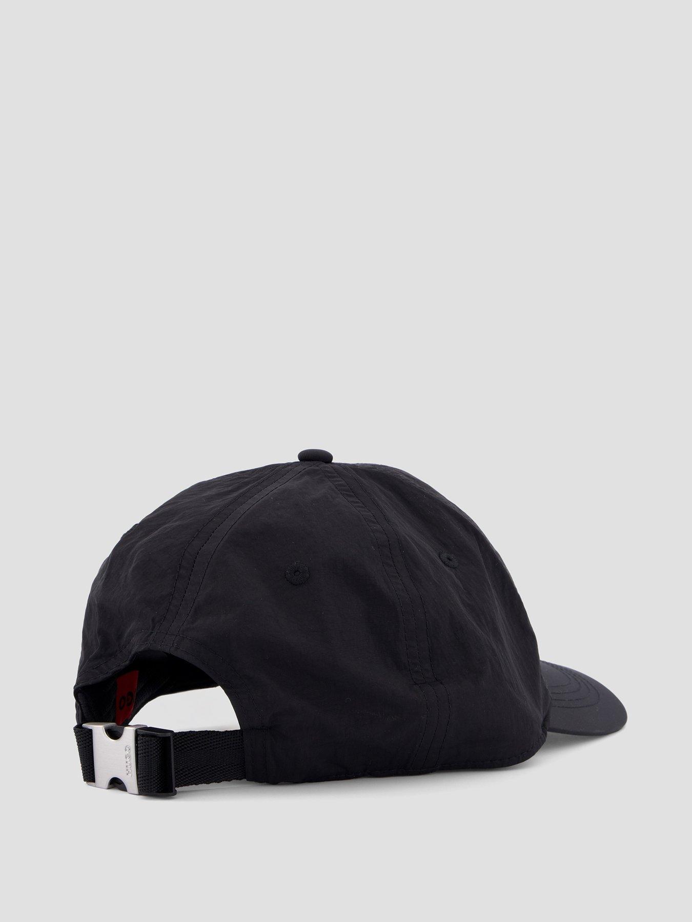  image of hugo-nickel-stacked-logo-baseball-cap-black