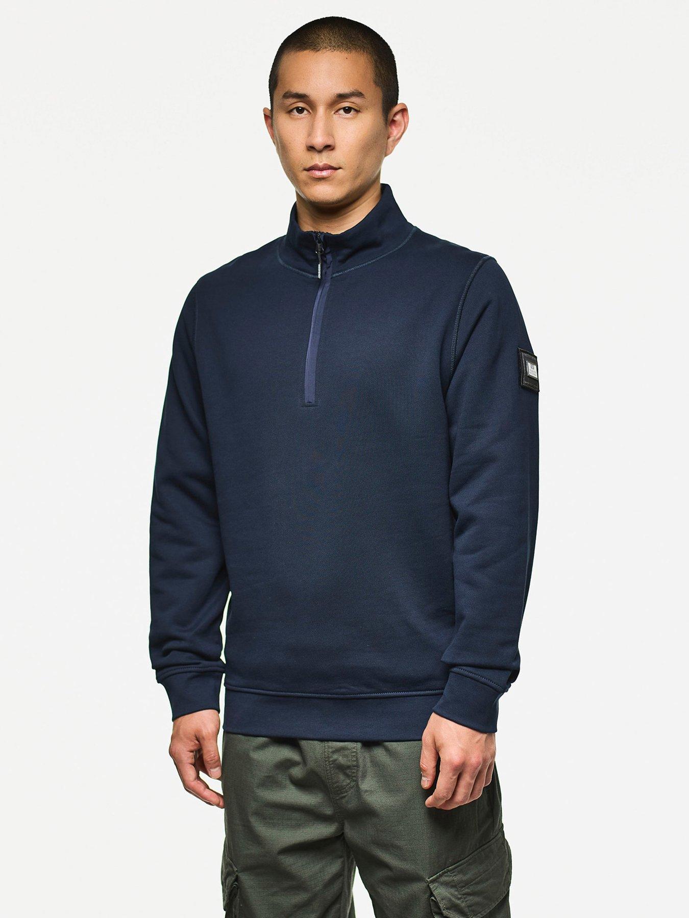 Image 1 of 6 of Weekend Offender Kraviz Quarter Zip Sweatshirt - Navy