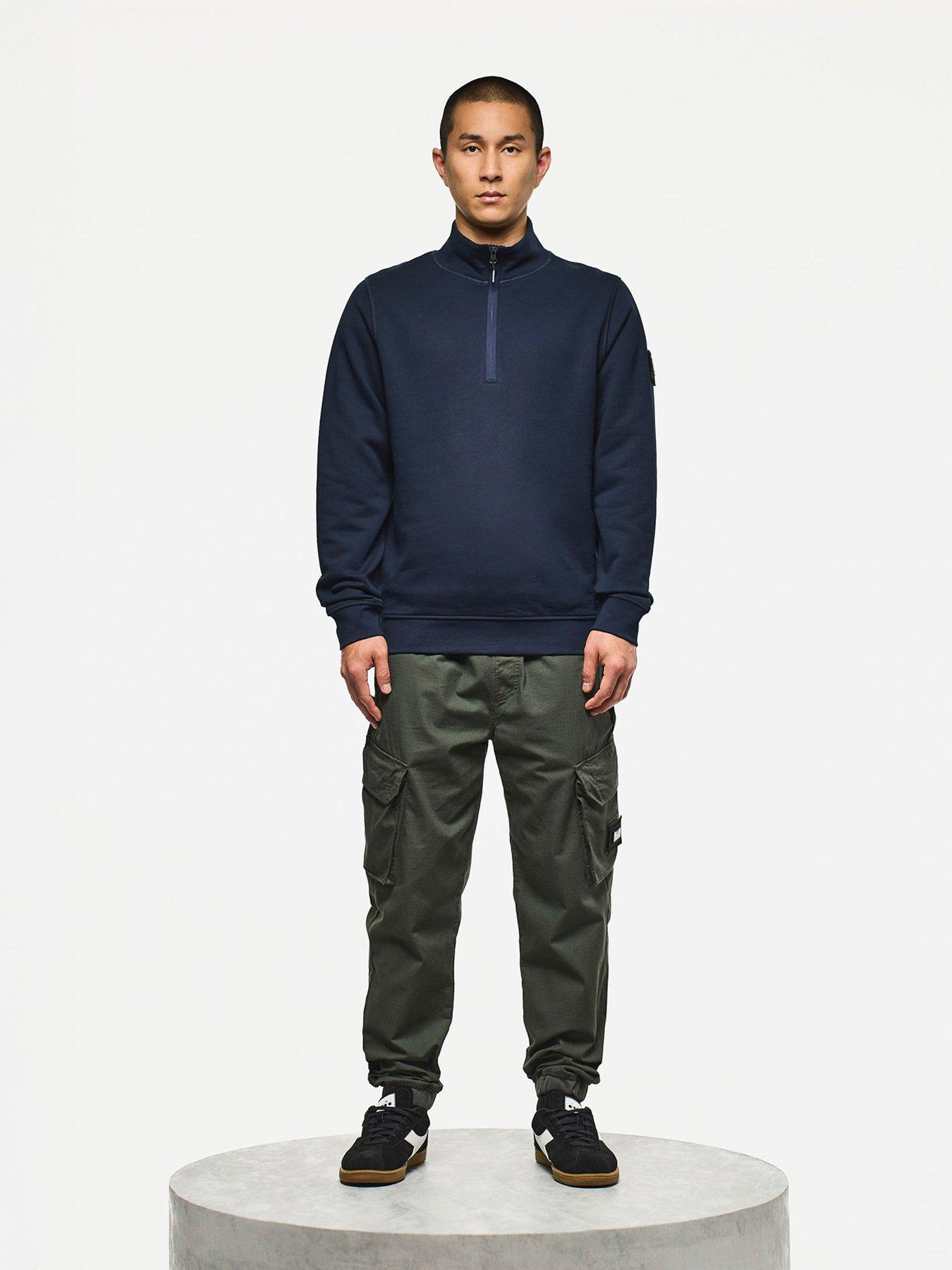 Image 3 of 6 of Weekend Offender Kraviz Quarter Zip Sweatshirt - Navy