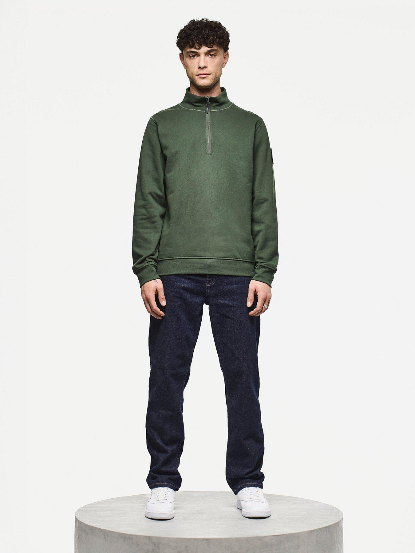 Image 3 of 5 of Weekend Offender Kraviz Quarter Zip Sweatshirt - Dark Green