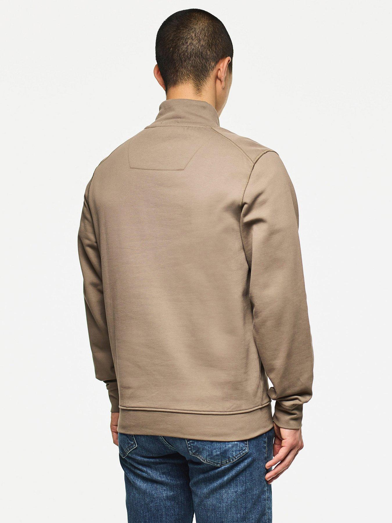  image of weekend-offender-kraviz-quarter-zip-sweatshirt-brown