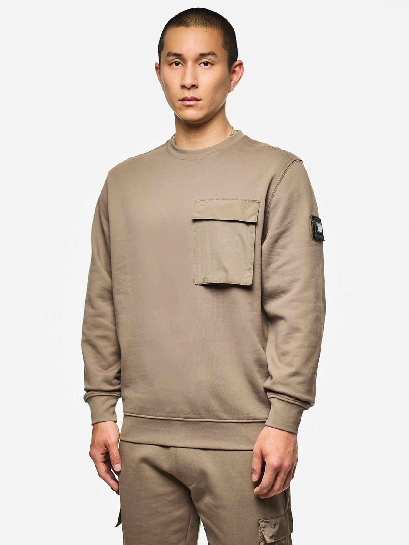 undefined Neve Pocket Crew Sweatshirt - Brown