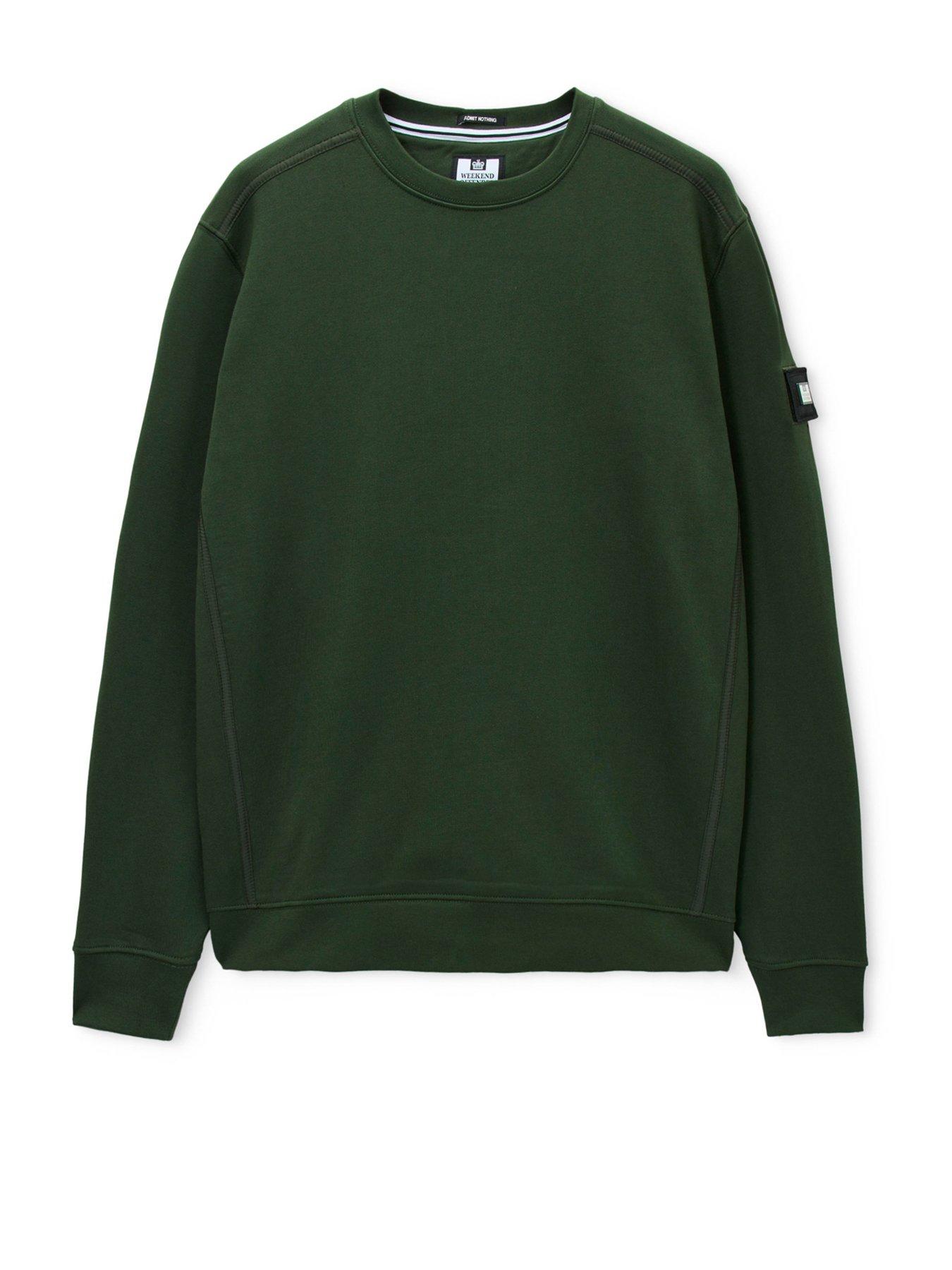 Image 4 of 6 of Weekend Offender Thunder Classic Crew Sweatshirt - Dark Green