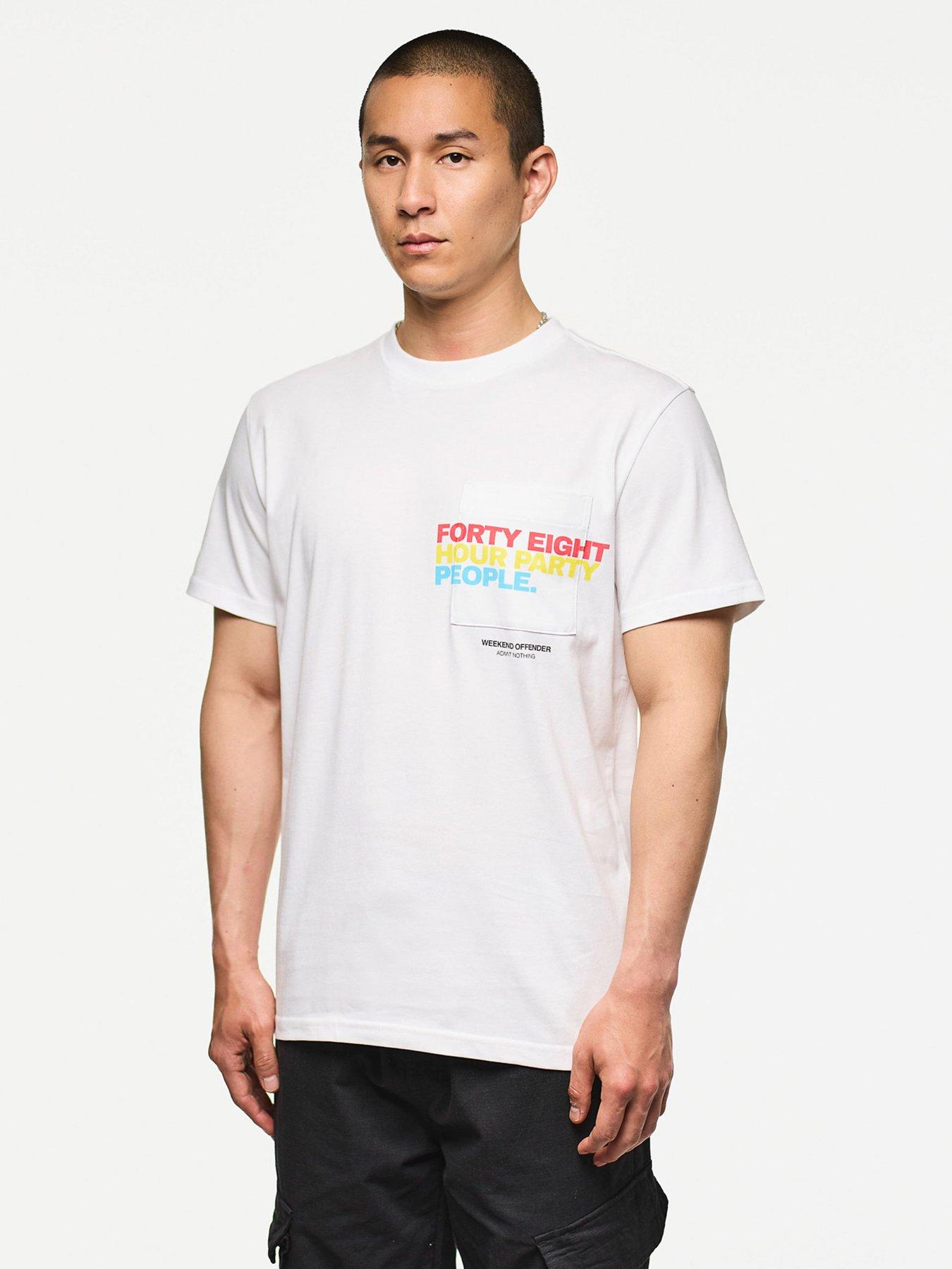 Image 1 of 6 of Weekend Offender Forty Eight Graphic T-Shirt - White