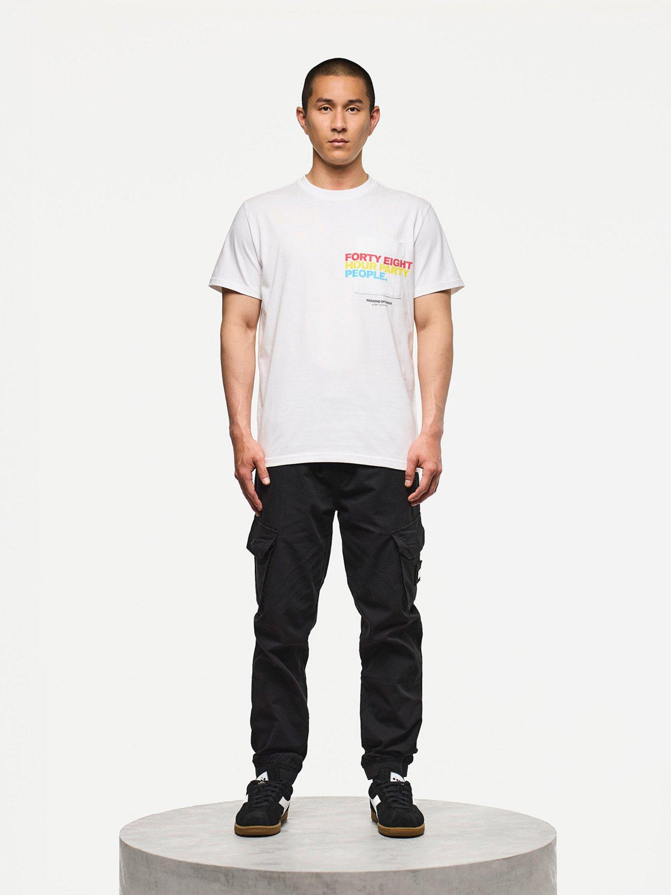 Image 2 of 6 of Weekend Offender Forty Eight Graphic T-Shirt - White