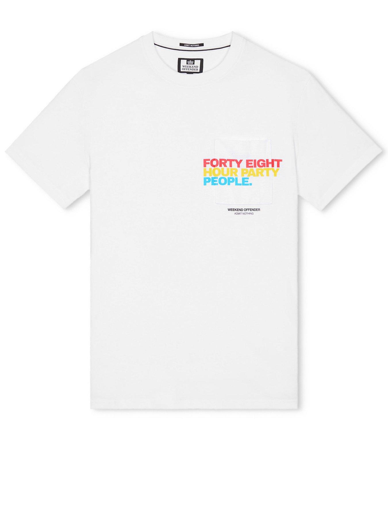 Image 4 of 6 of Weekend Offender Forty Eight Graphic T-Shirt - White
