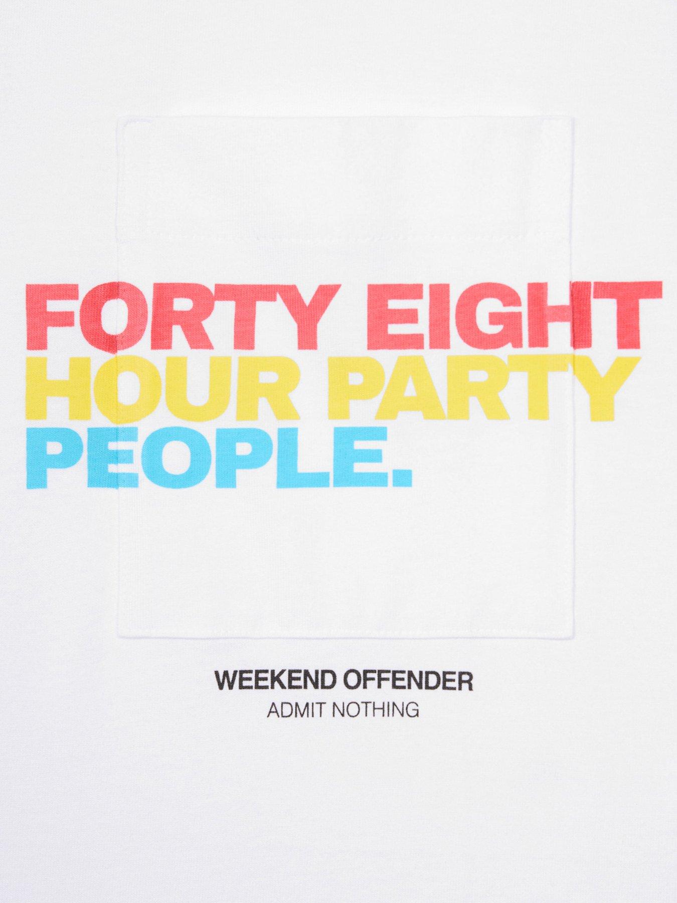 Image 5 of 6 of Weekend Offender Forty Eight Graphic T-Shirt - White