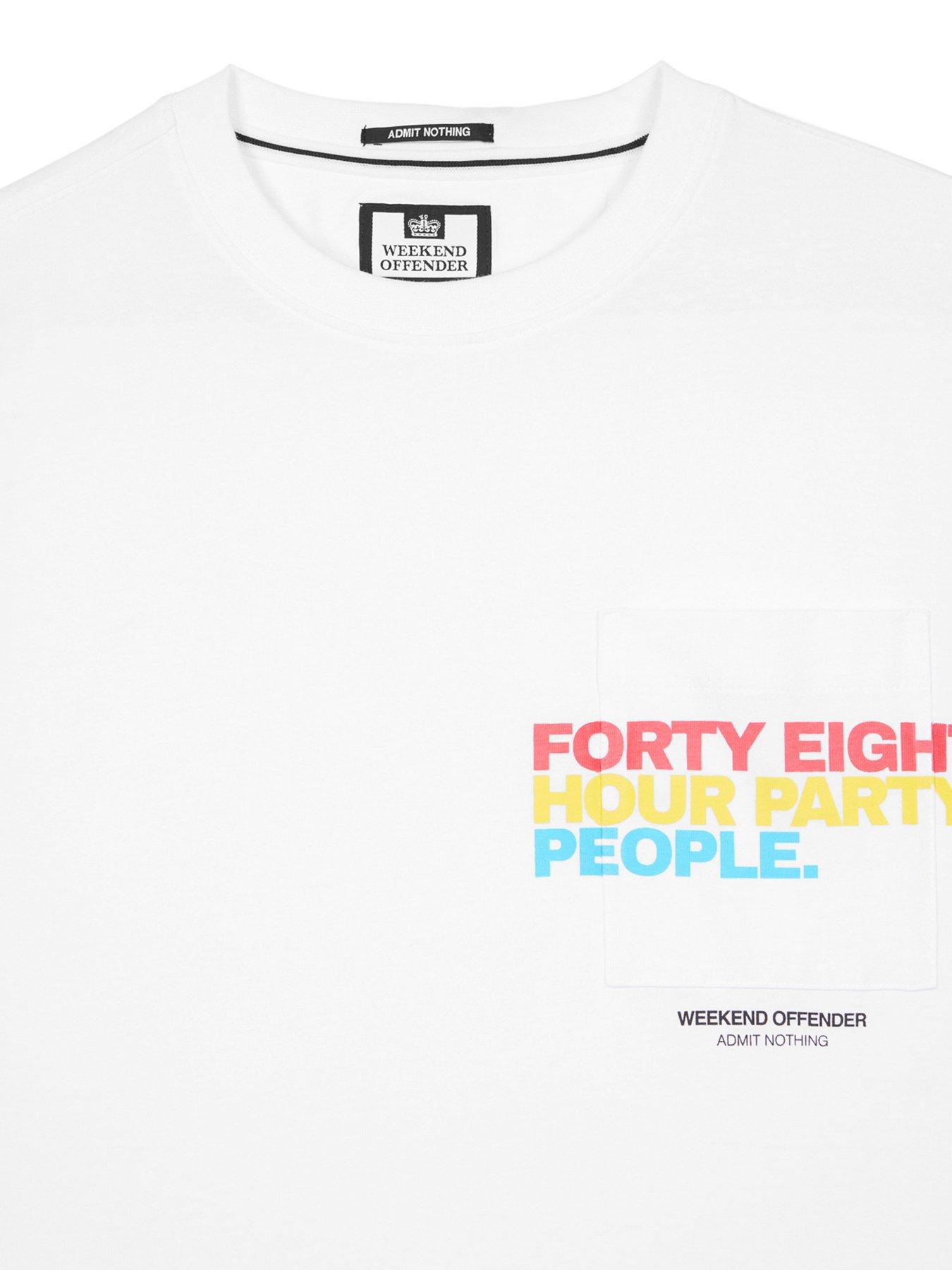 Image 6 of 6 of Weekend Offender Forty Eight Graphic T-Shirt - White