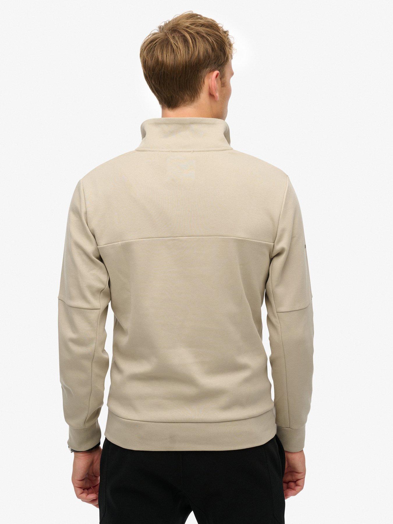 Image 2 of 5 of Superdry Tech Half Zip Sweat - Beige