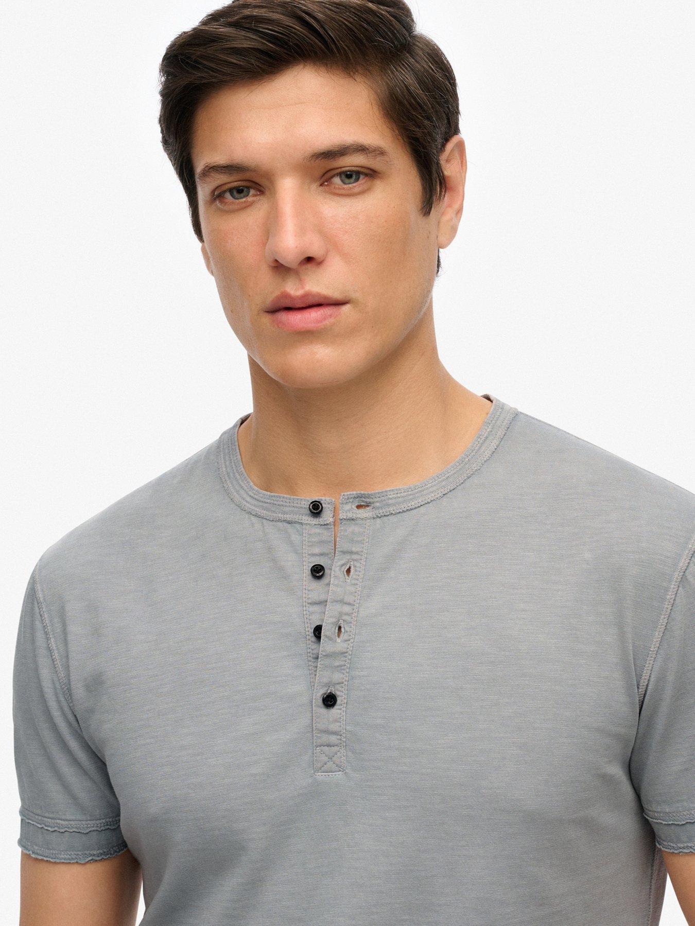 Image 4 of 5 of Superdry Grandad Jersey T-shirt - Grey